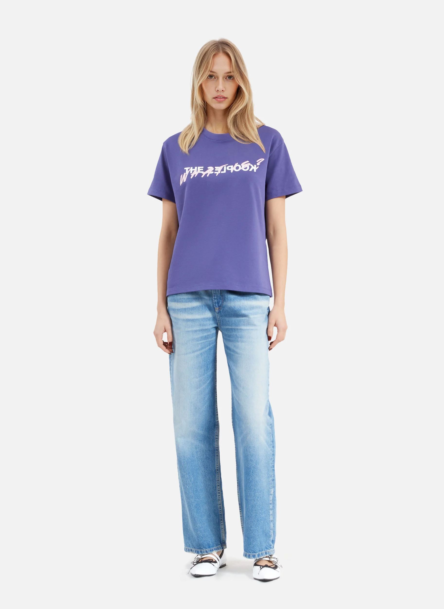 Tee-shirts manches courtes FTSC30015K femme bleu The Kooples Tee-shirts manches courtes FTSC30015K femme bleu BLUC7