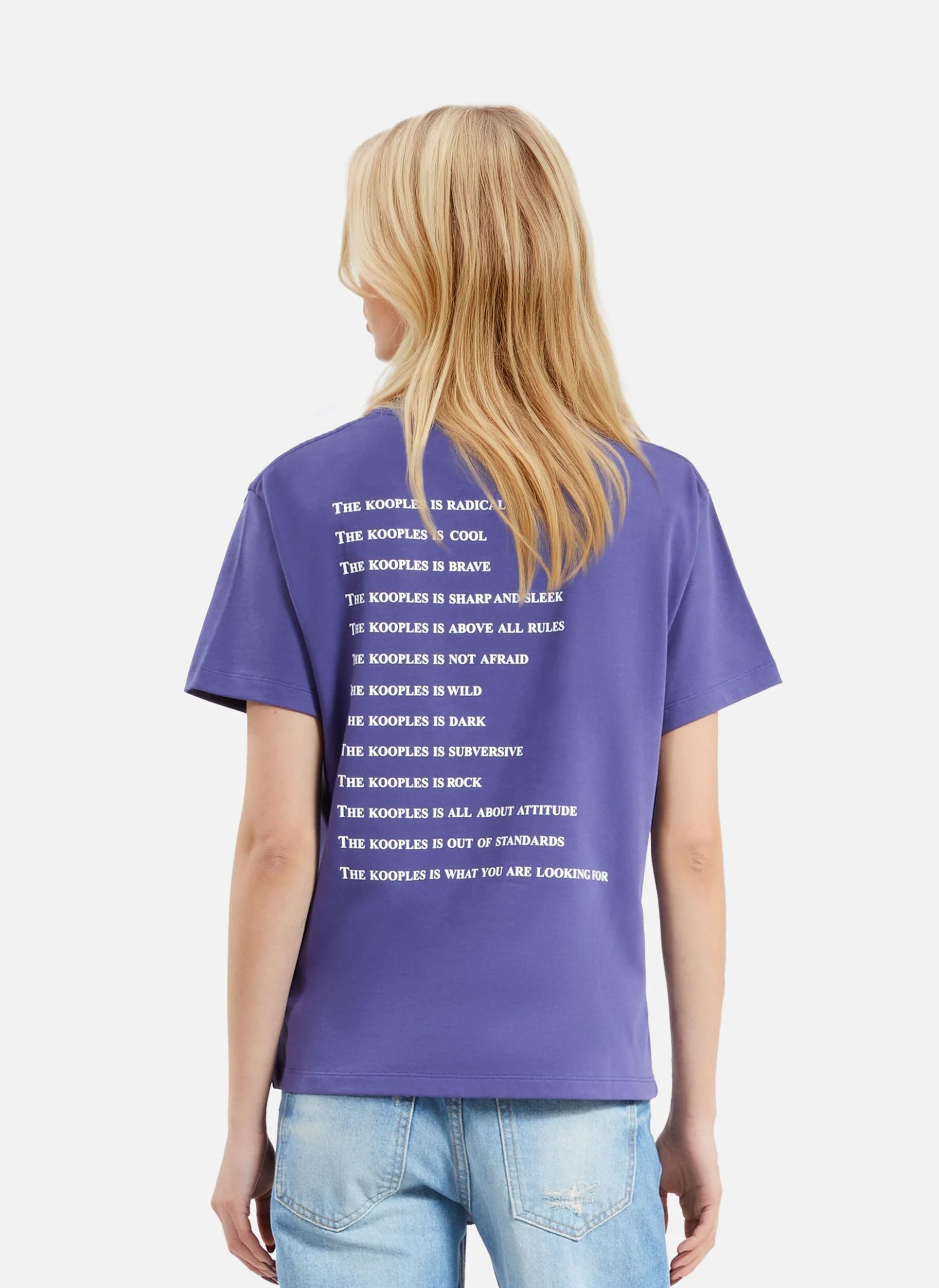 Tee-shirts manches courtes FTSC30015K femme bleu The Kooples Tee-shirts manches courtes FTSC30015K femme bleu BLUC7