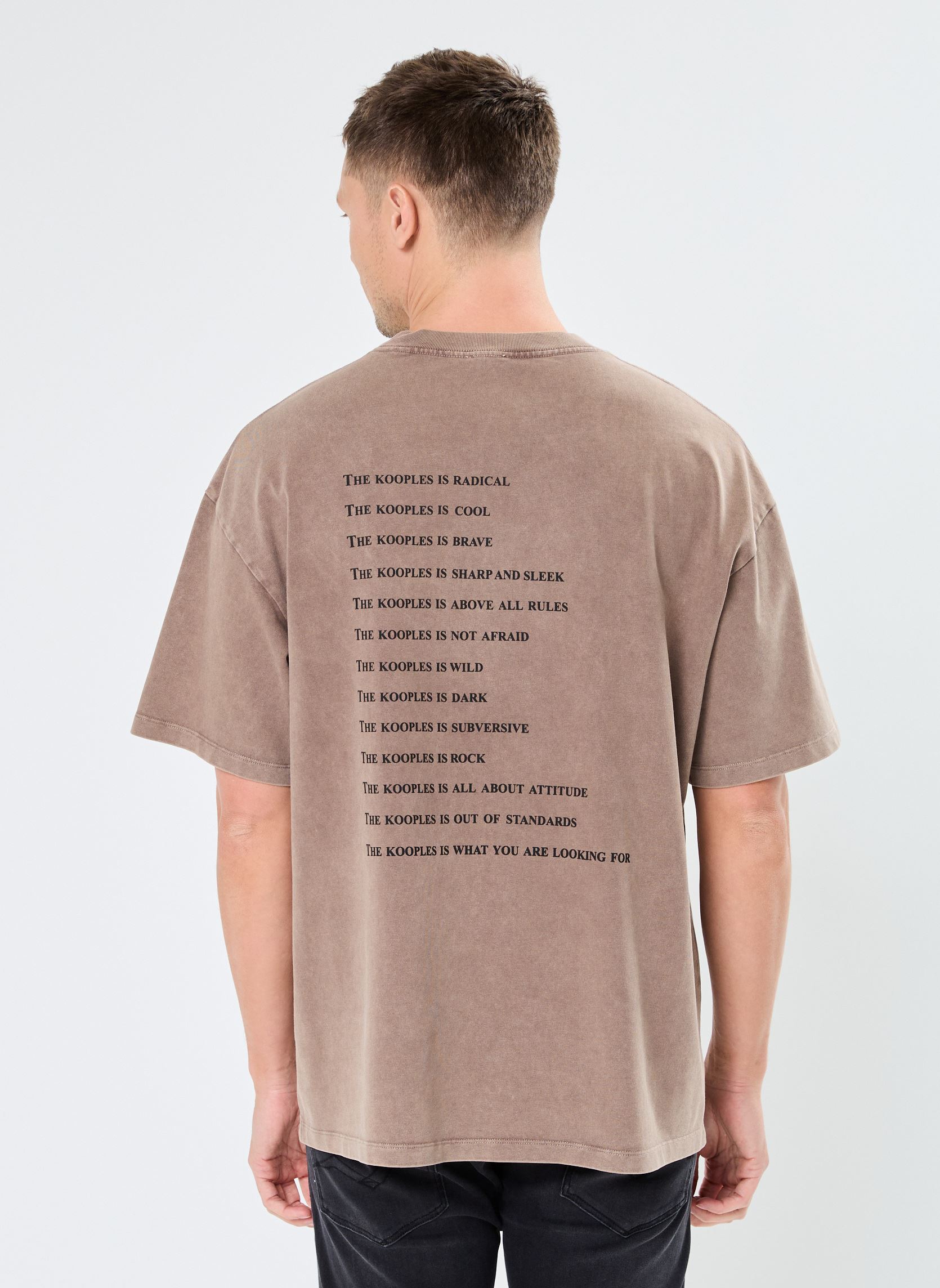 Tee-shirts manches courtes HTSC30034K homme marron The Kooples Tee-shirts manches courtes HTSC30034K homme marron BRW08