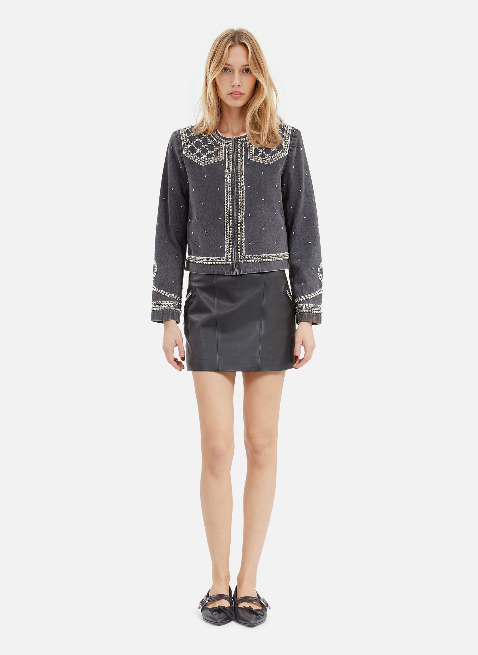 Vestes FBLO30007K femme noir The Kooples Vestes FBLO30007K femme noir BLA55