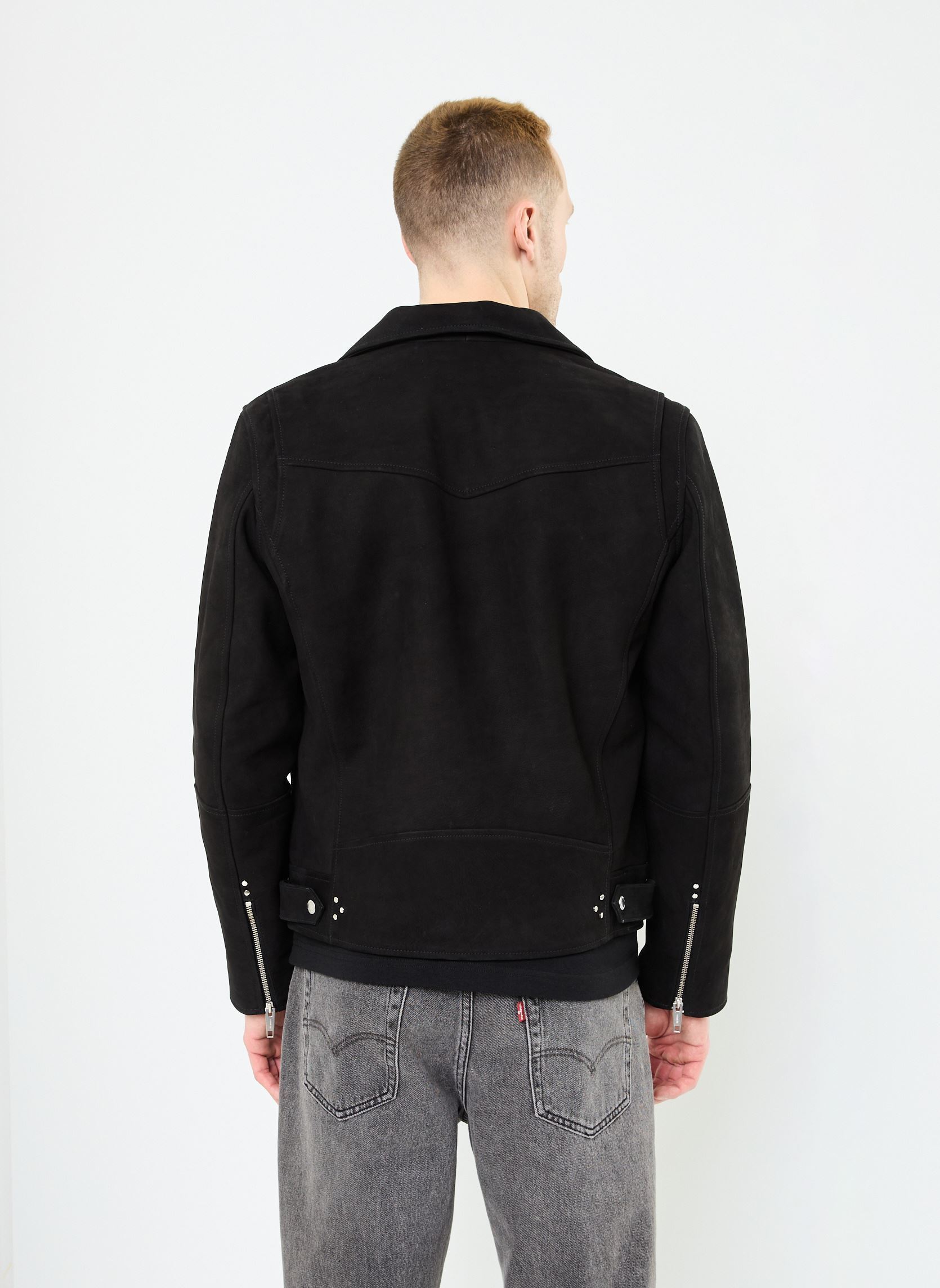 Lederjacken HCUI30007K herren schwarz The Kooples Lederjacken HCUI30007K herren schwarz BLA01
