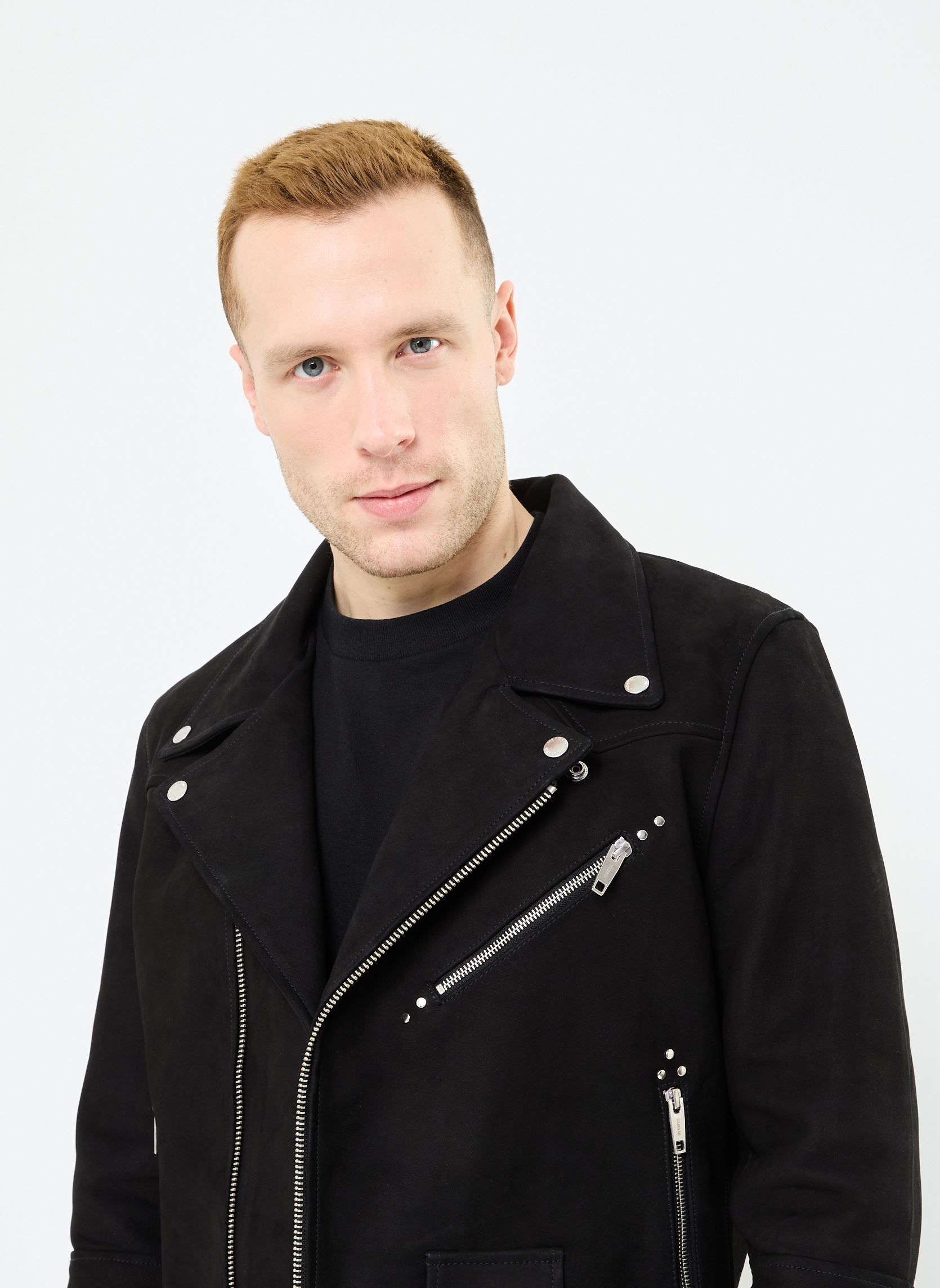 Lederjacken HCUI30007K herren schwarz The Kooples Lederjacken HCUI30007K herren schwarz BLA01