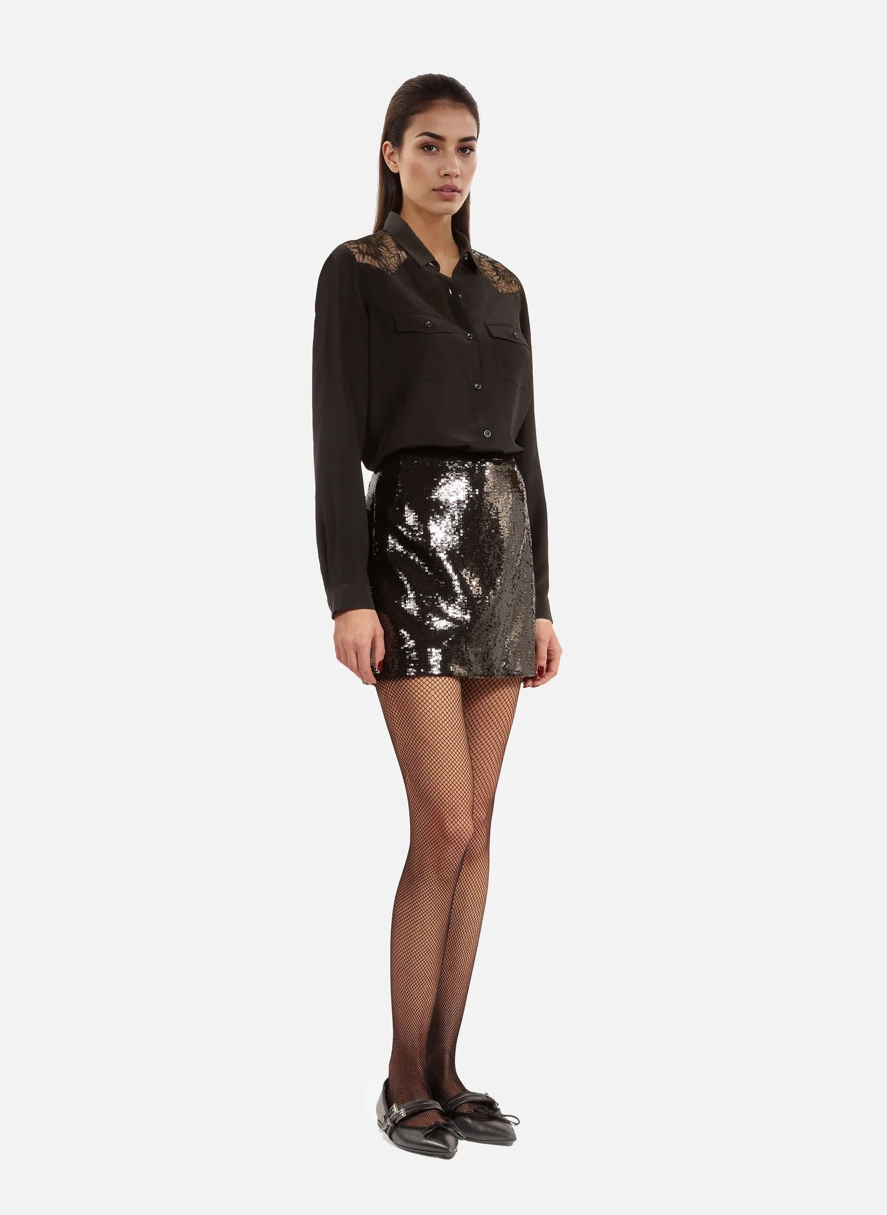 Chemises manches longues FCCL30007K femme noir The Kooples Chemises manches longues FCCL30007K femme noir BLA01