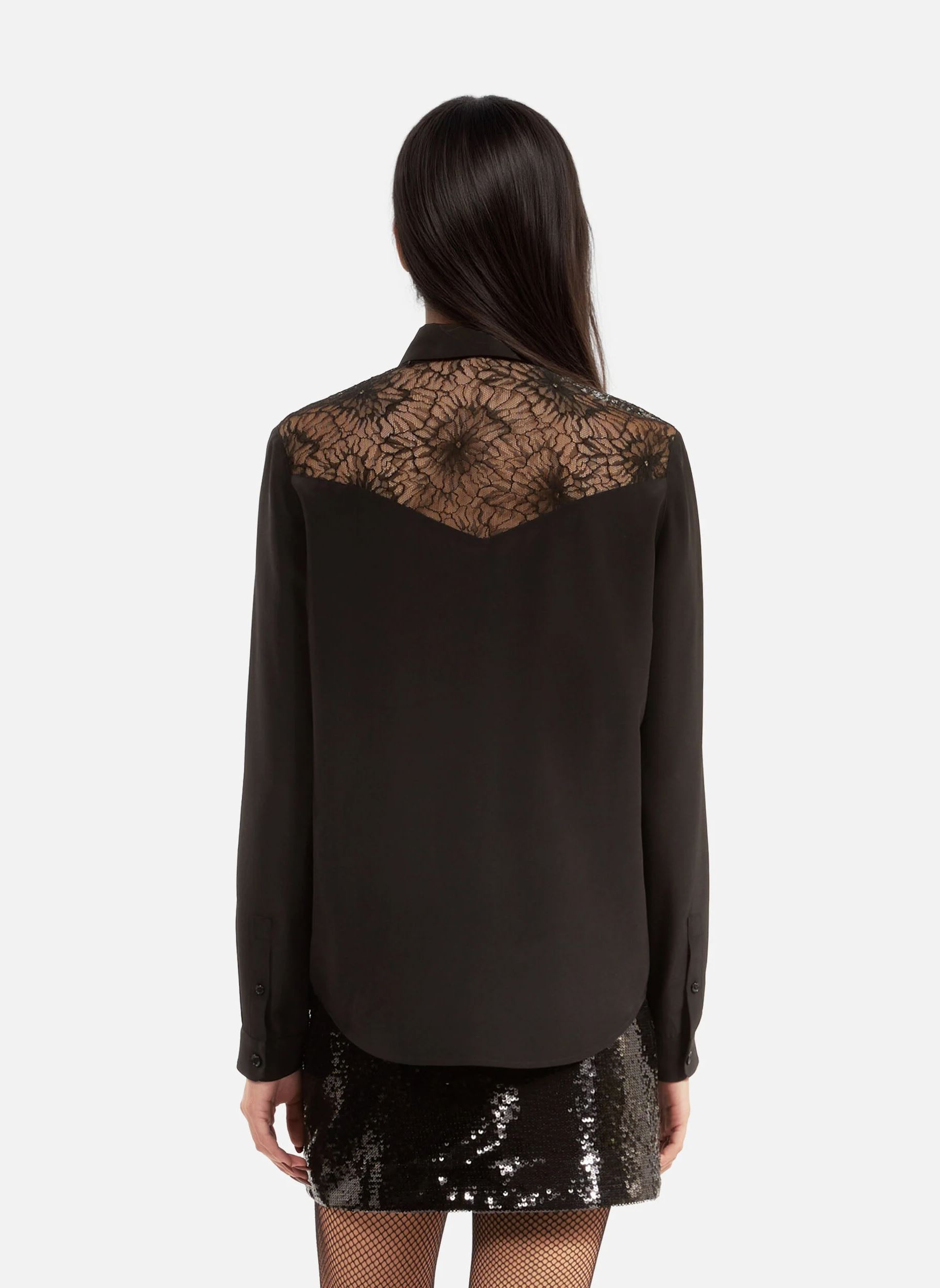 Chemises manches longues FCCL30007K femme noir The Kooples Chemises manches longues FCCL30007K femme noir BLA01