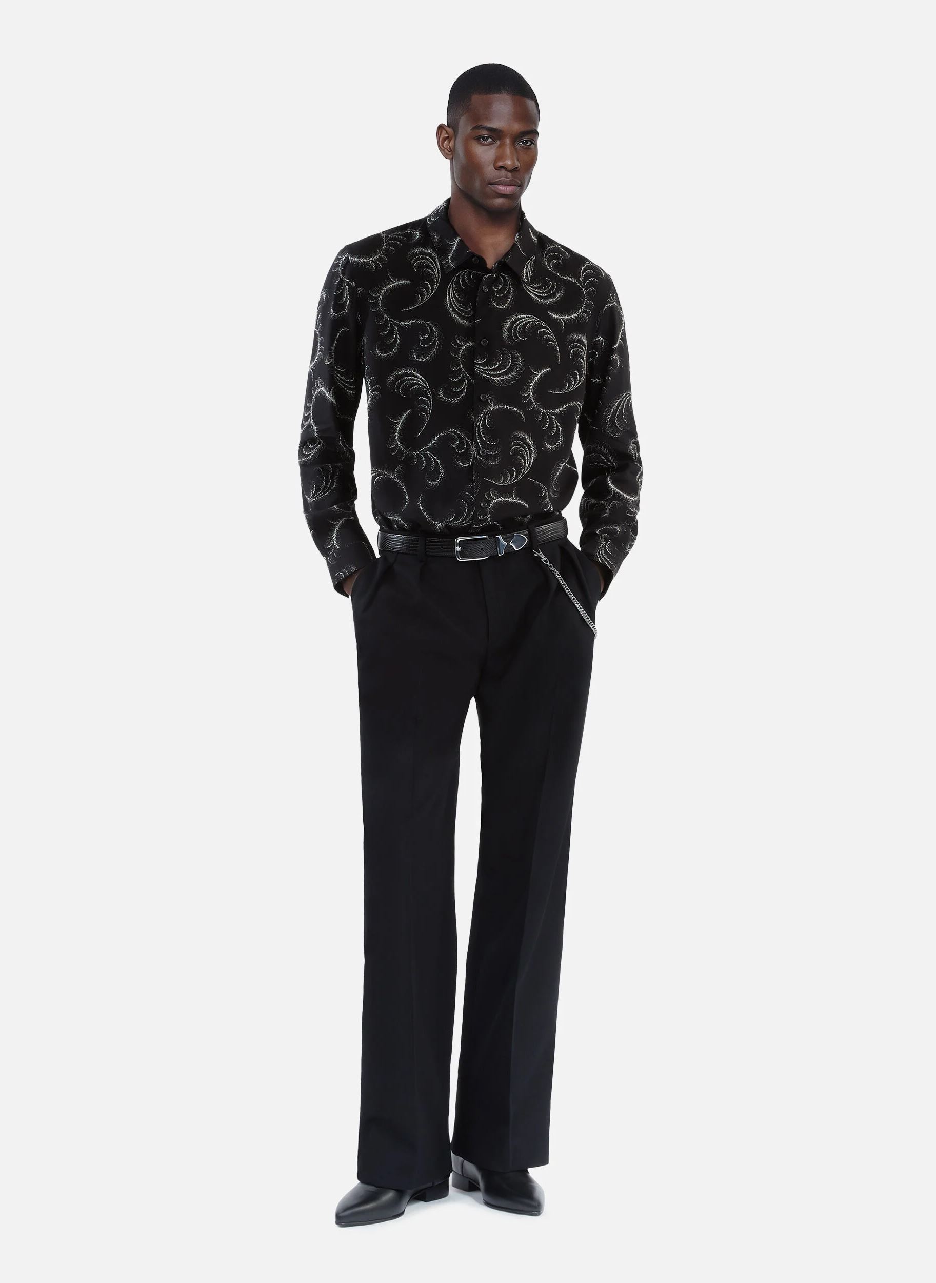 Chemises HCCL30019K homme noir The Kooples Chemises HCCL30019K homme noir BLA09