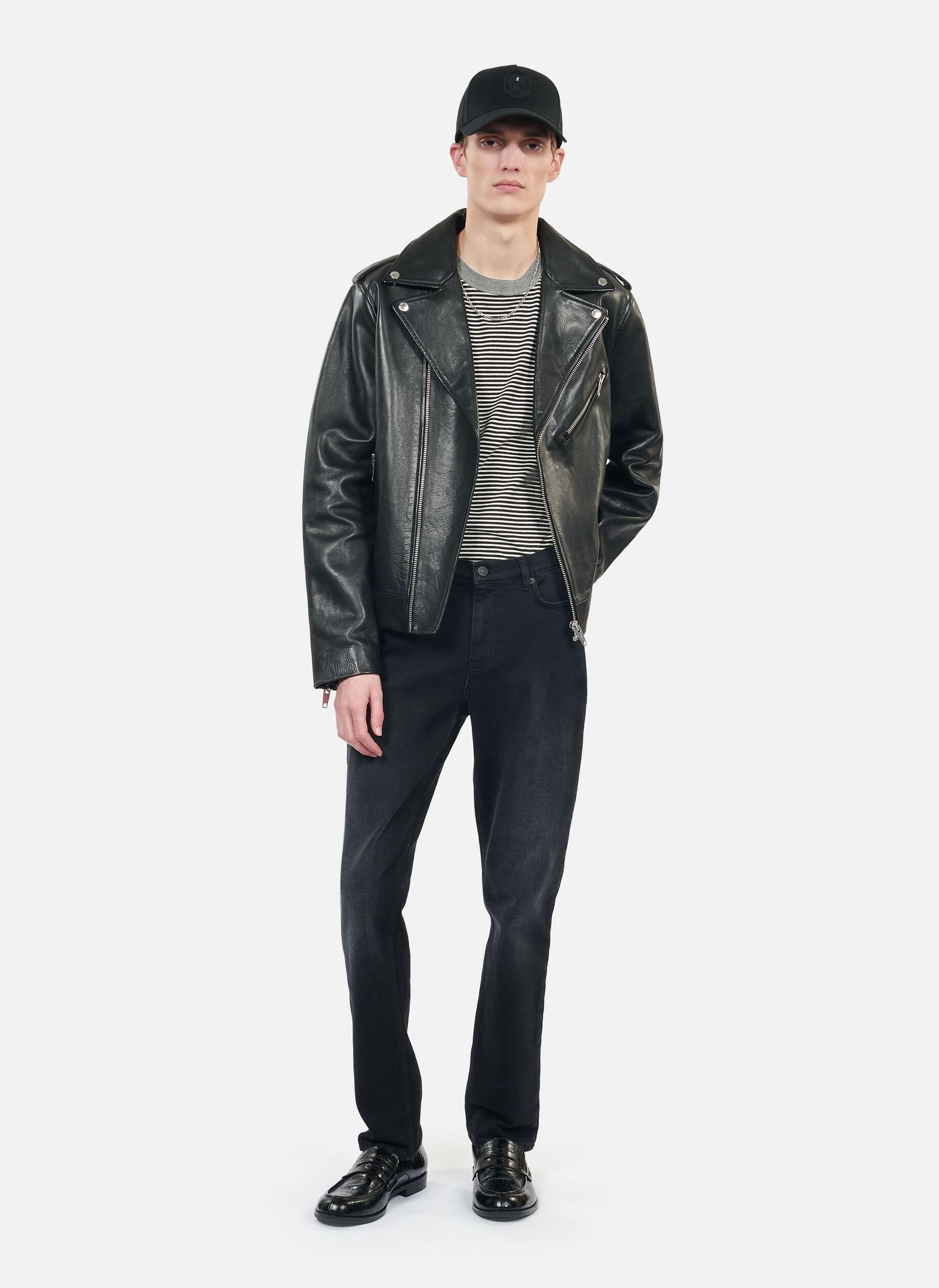 Jeans droit HJEA29016J homme noir The Kooples Jeans droit HJEA29016J homme noir BLA55