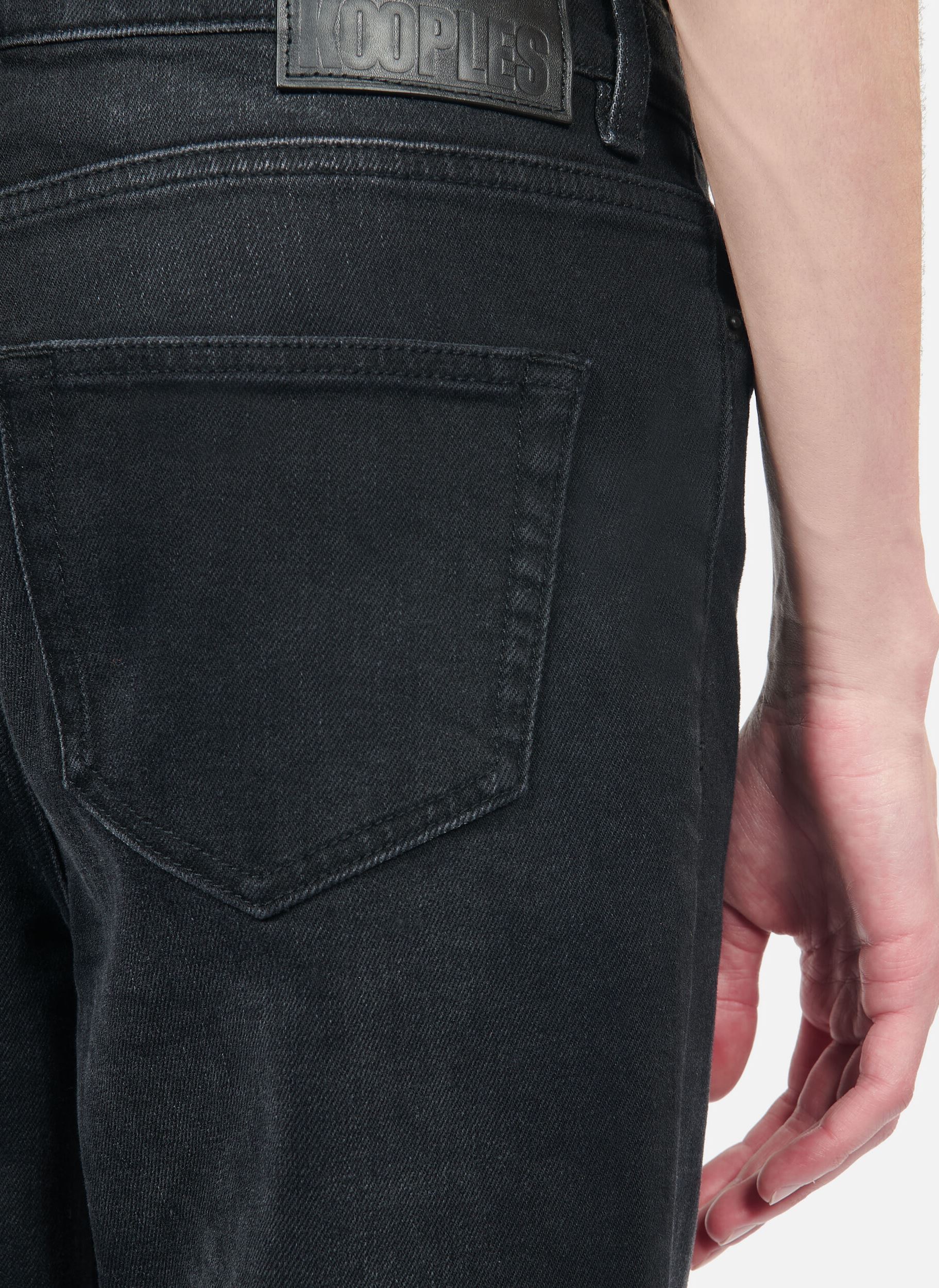 Jeans droit HJEA29016J homme noir The Kooples Jeans droit HJEA29016J homme noir BLA55