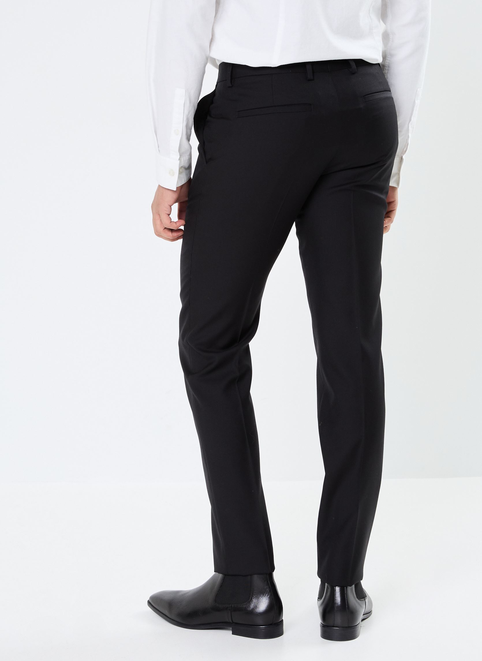 Pantalons de costume HPAN25002K homme noir The Kooples Pantalons de costume HPAN25002K homme noir BLA01