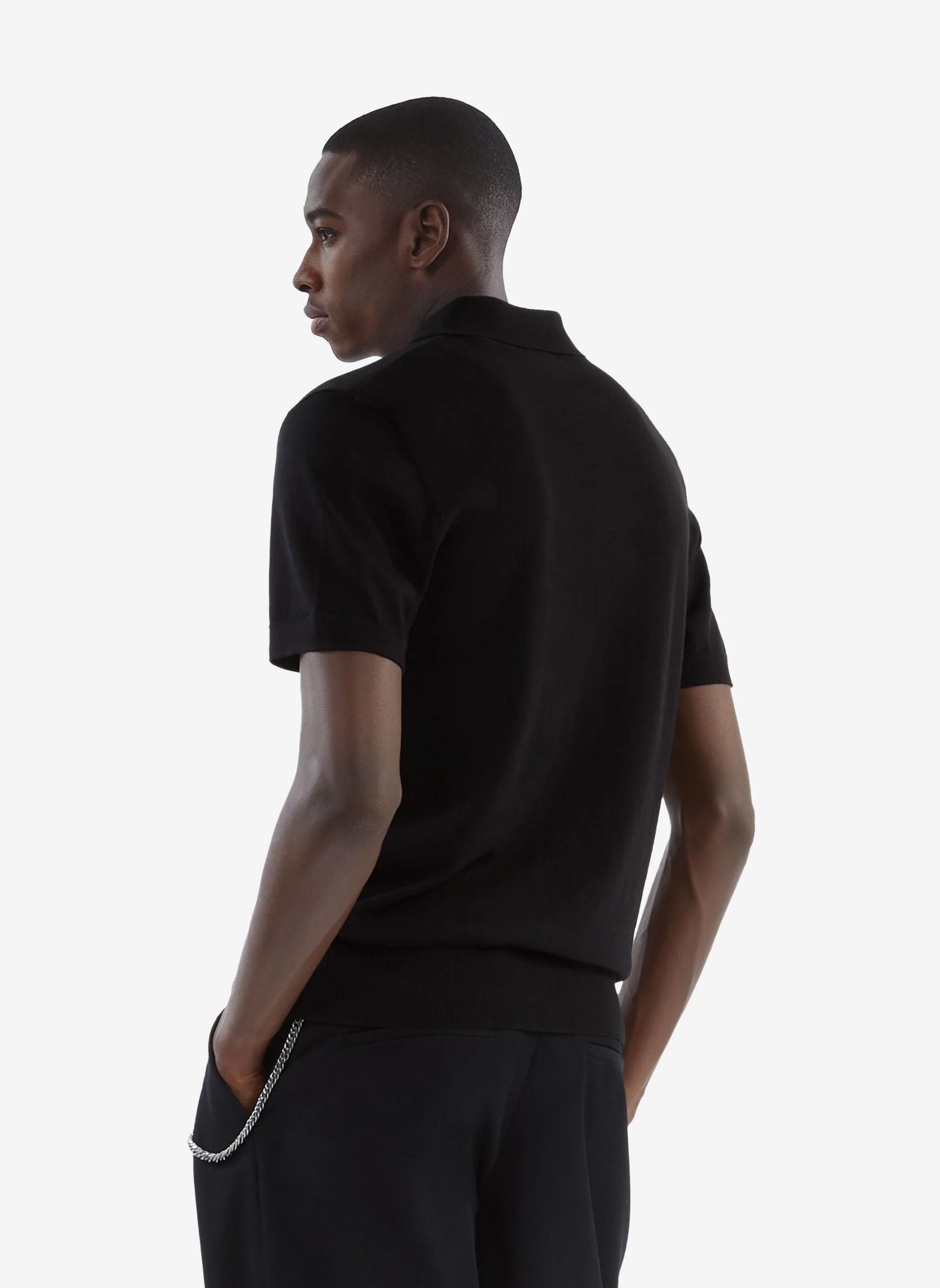 Pulls HPUL30016K homme noir The Kooples Pulls HPUL30016K homme noir BLA01
