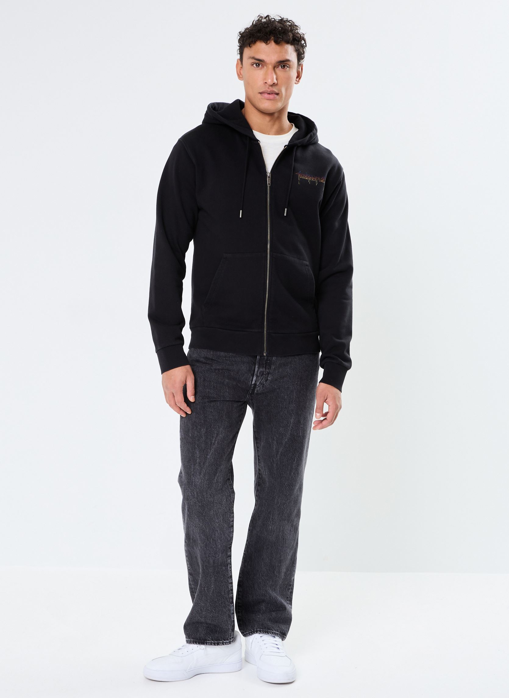 Sweats zippés HSWE30045K homme noir The Kooples Sweats zippés HSWE30045K homme noir BLA55