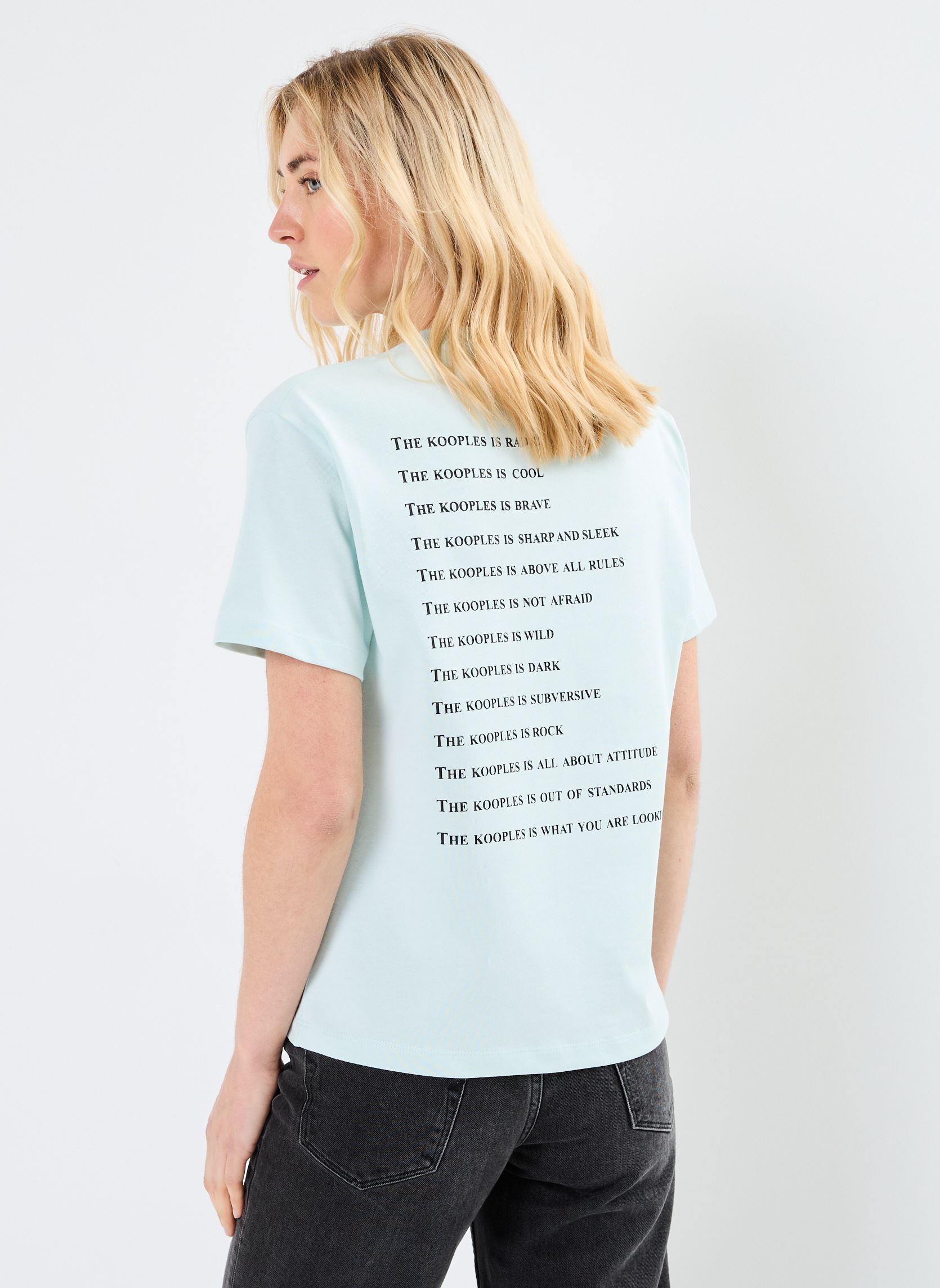 Kurzarm-T-Shirts FTSC30062K damen blau The Kooples Kurzarm-T-Shirts FTSC30062K damen blau BLU32