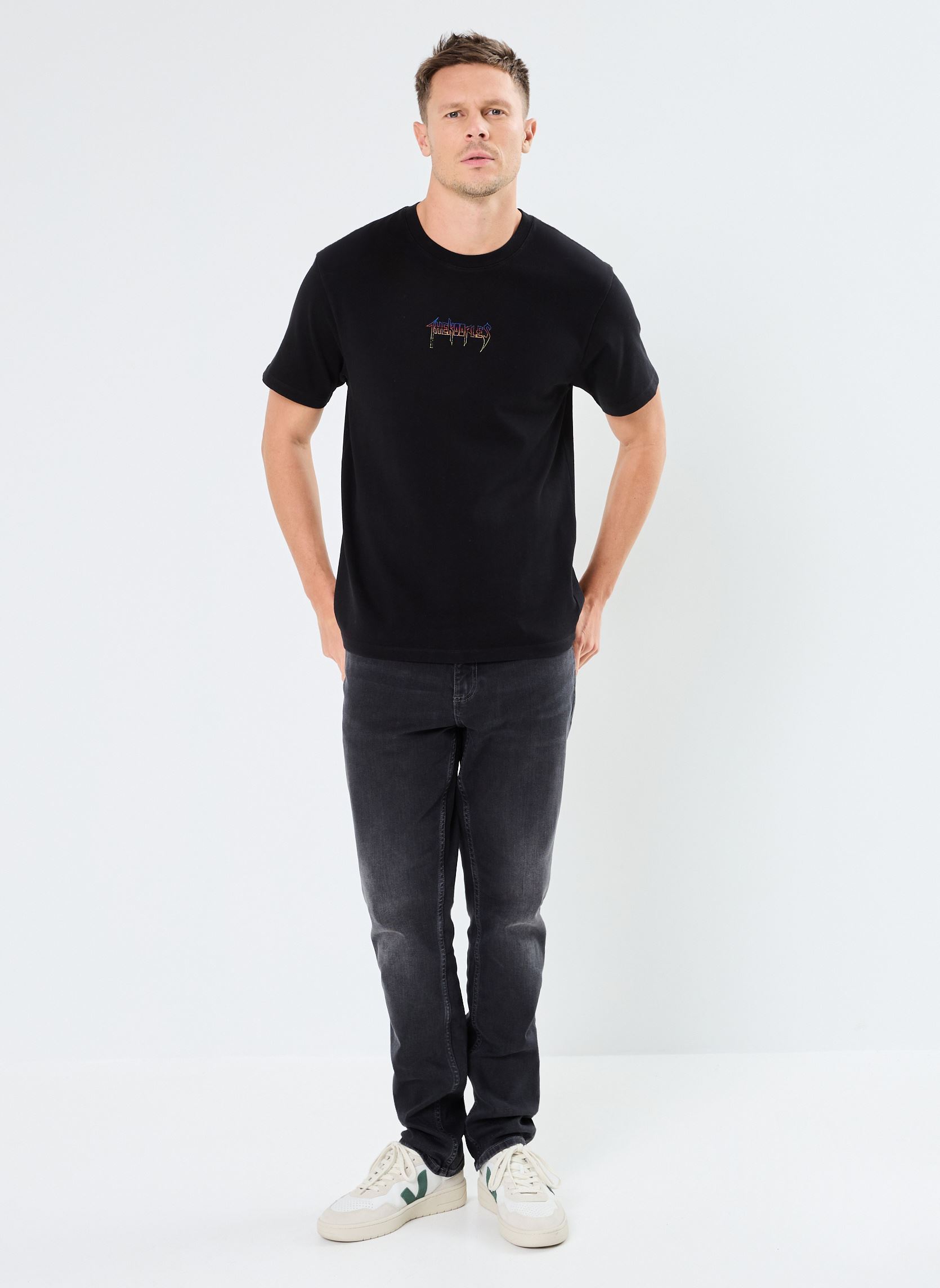 Camisetas de manga corta HTSC30045K hombre negro The Kooples Camisetas de manga corta HTSC30045K hombre negro BLA55