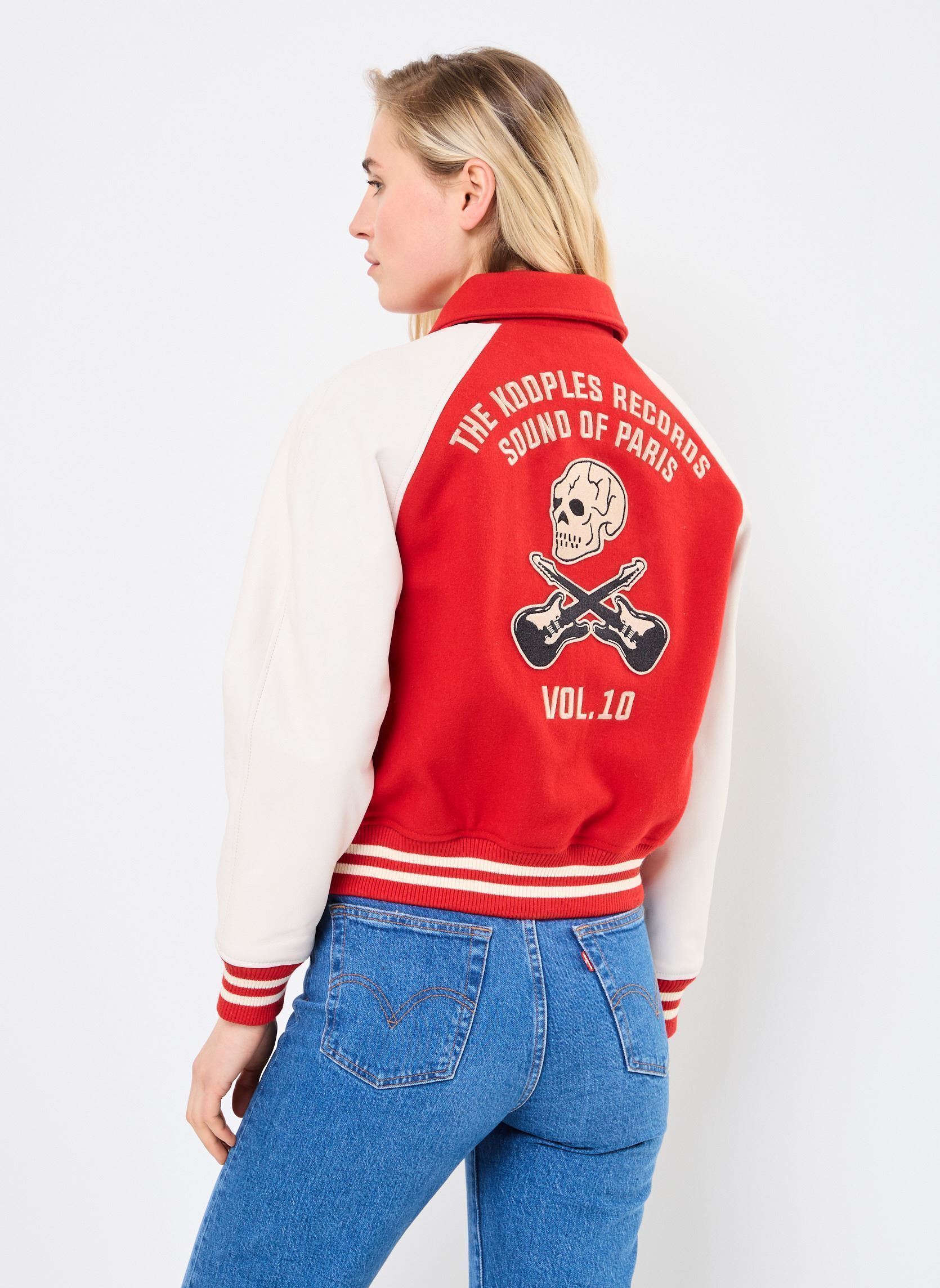 Leren jassen FCUI30001K dames rood The Kooples Leren jassen FCUI30001K dames rood RED21