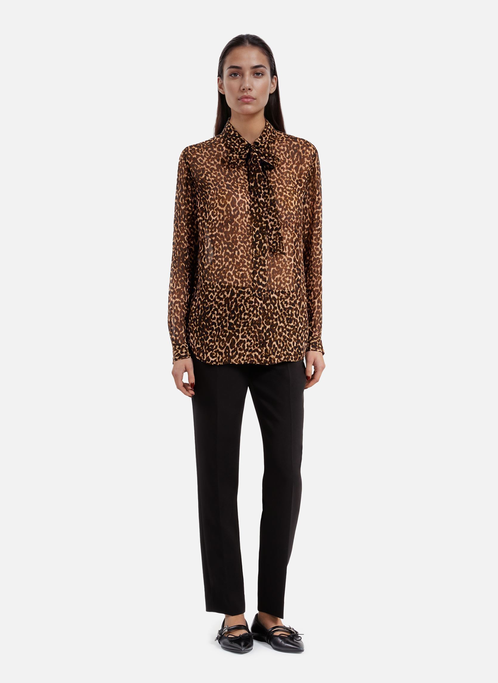 Bluse a maniche lunghe FCCL30026K donna marrone The Kooples Bluse a maniche lunghe FCCL30026K donna marrone LEO01