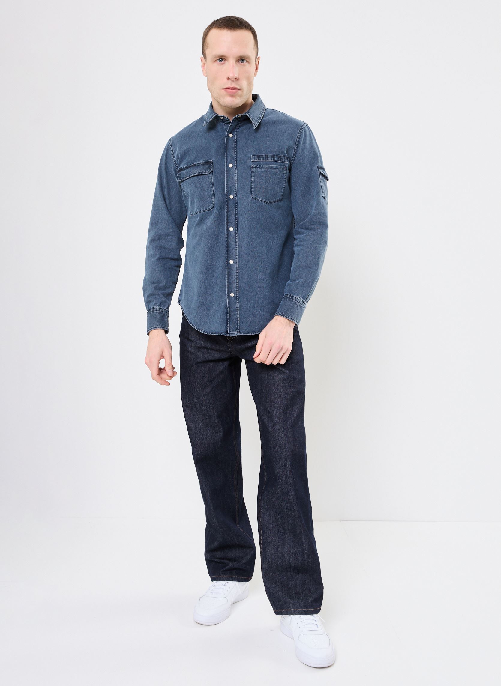 Chemises HCCD30003J homme bleu The Kooples Chemises HCCD30003J homme bleu BLU38