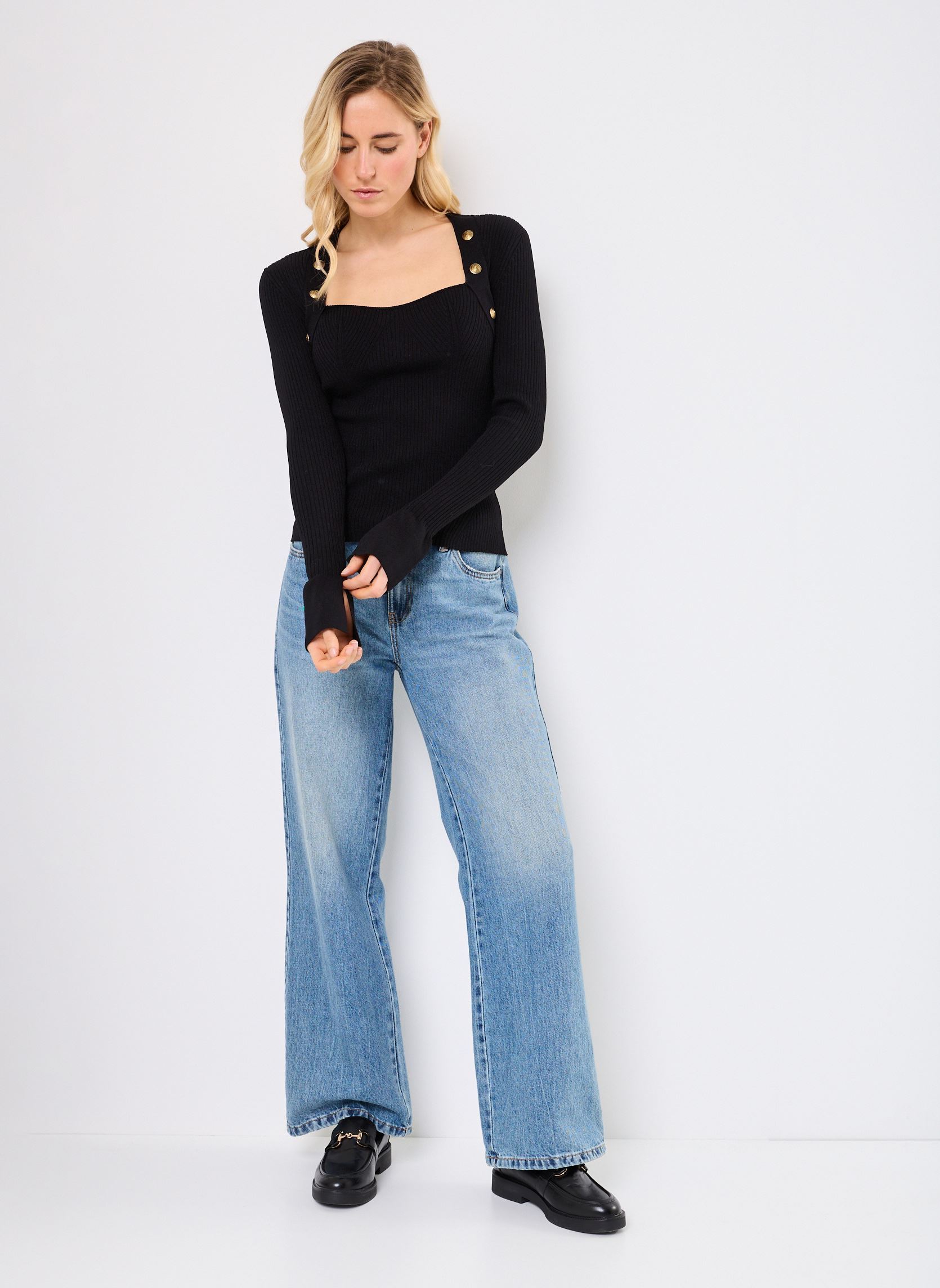 Pulls FPUL30090K femme noir The Kooples Pulls FPUL30090K femme noir BLA01