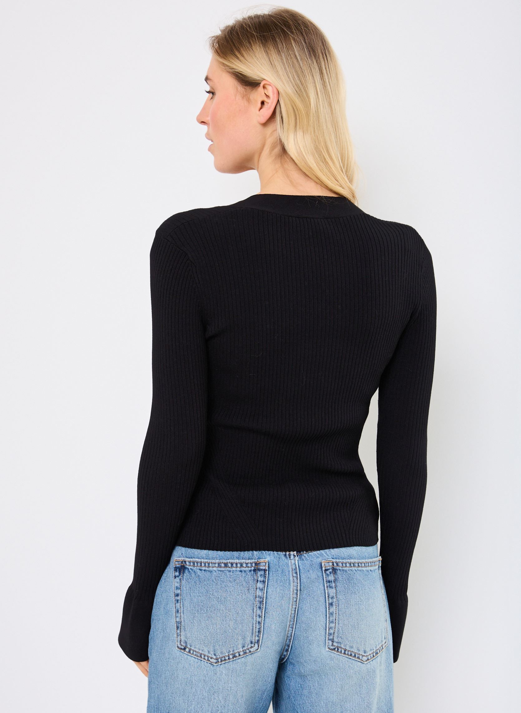 Pulls FPUL30090K femme noir The Kooples Pulls FPUL30090K femme noir BLA01