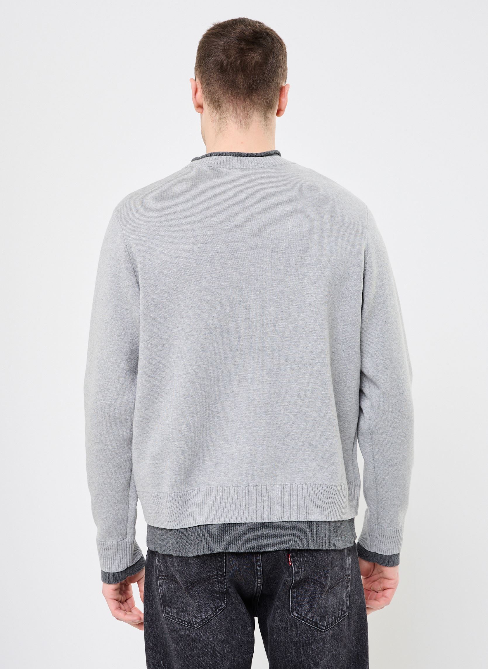Pulls HPUL30044K homme gris The Kooples Pulls HPUL30044K homme gris GRI22