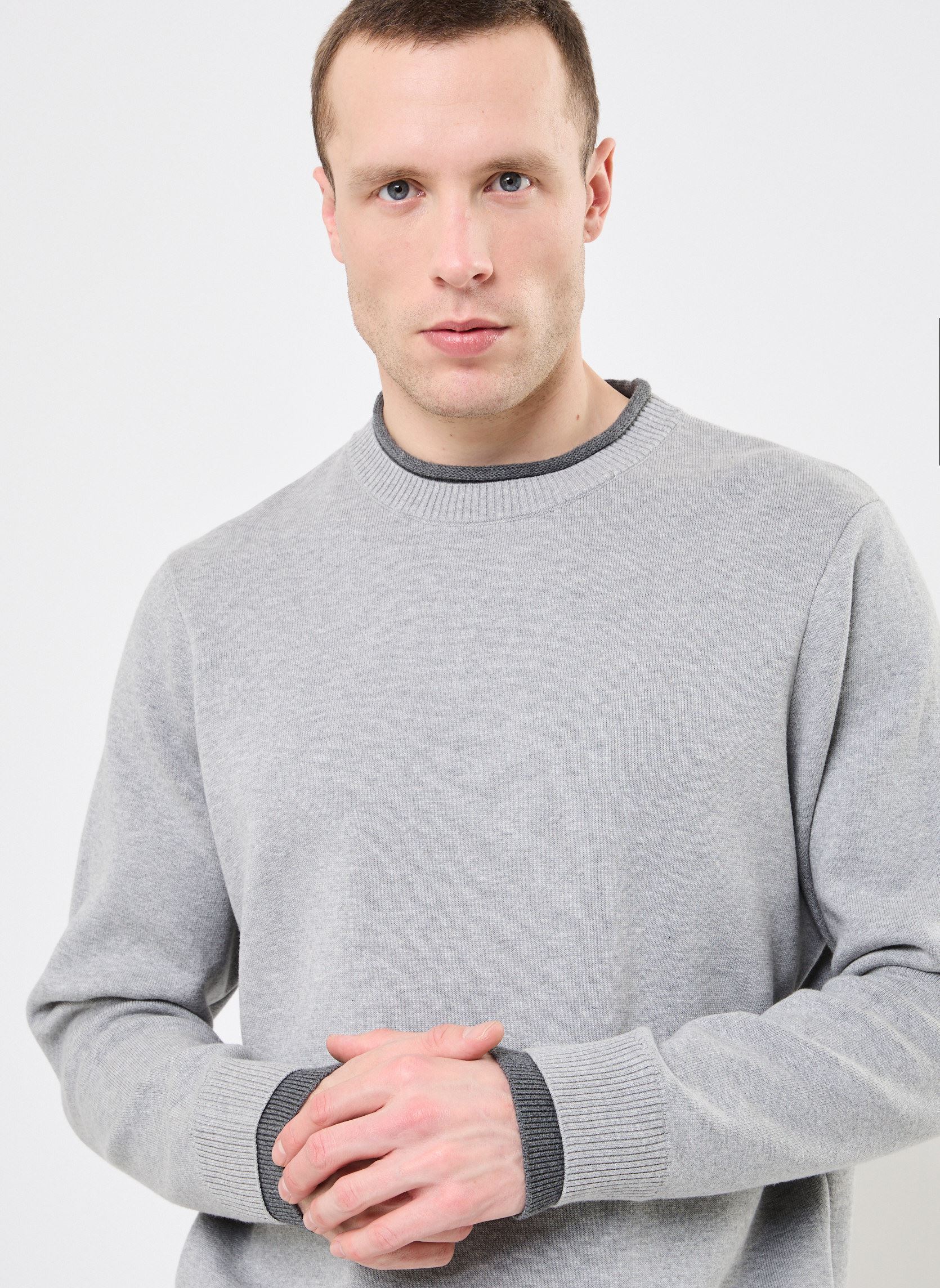 Pulls HPUL30044K homme gris The Kooples Pulls HPUL30044K homme gris GRI22