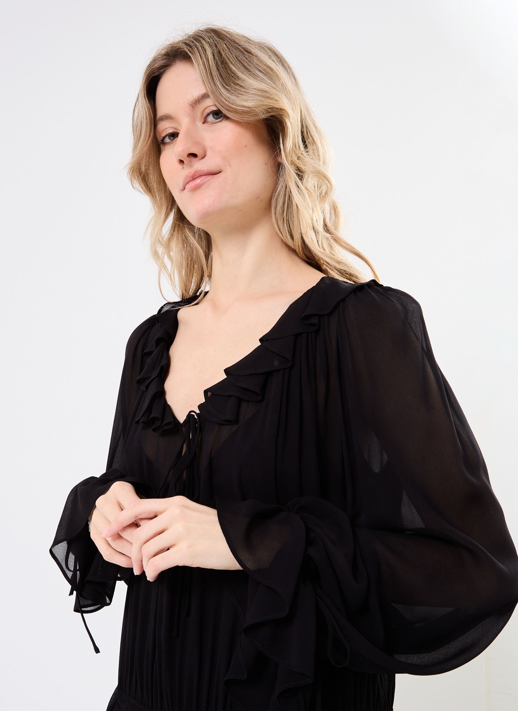 Abiti FROB30029K donna nero The Kooples Abiti FROB30029K donna nero BLA03
