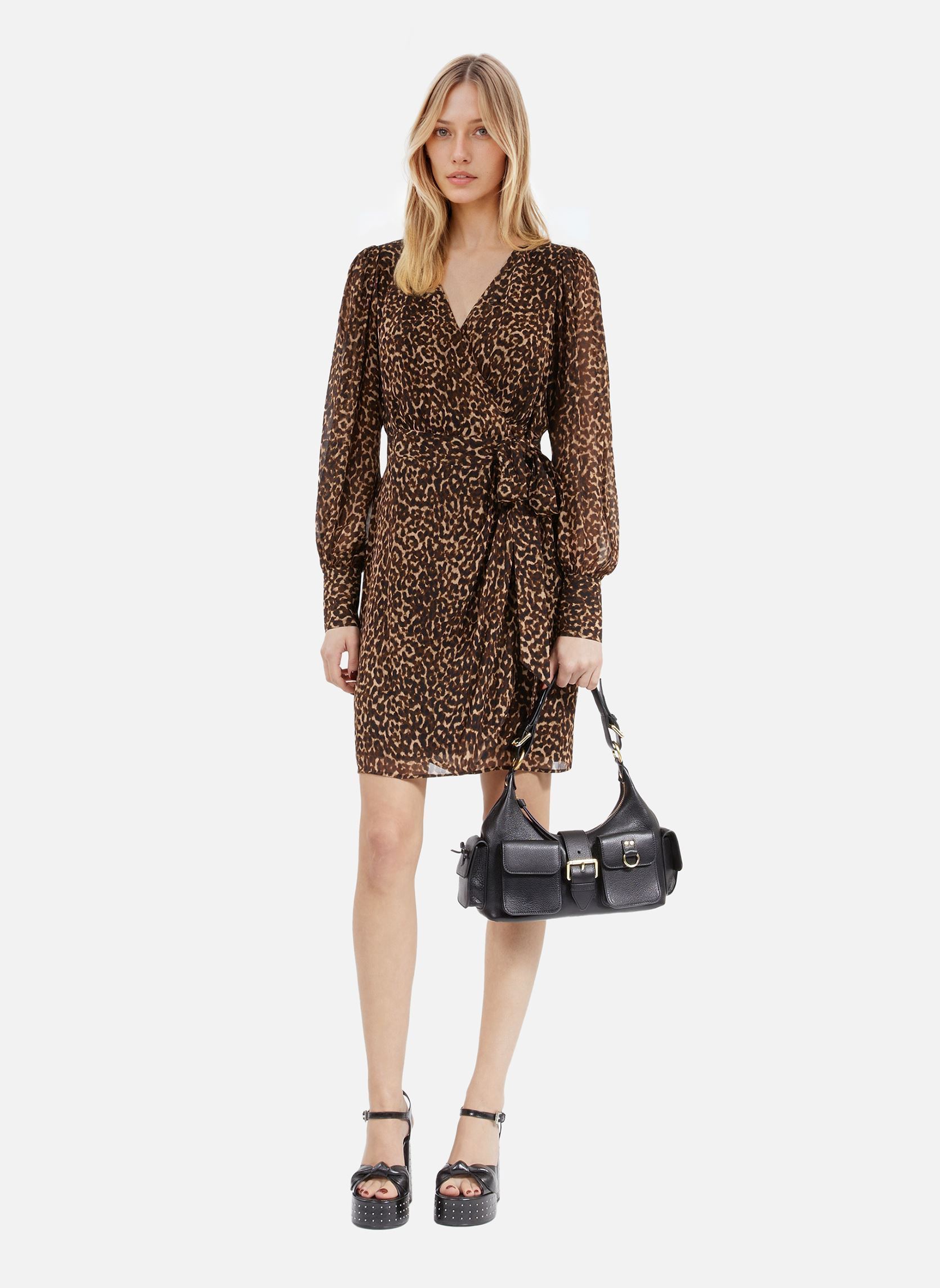 Abiti FROB30075K donna marrone The Kooples Abiti FROB30075K donna marrone LEO01