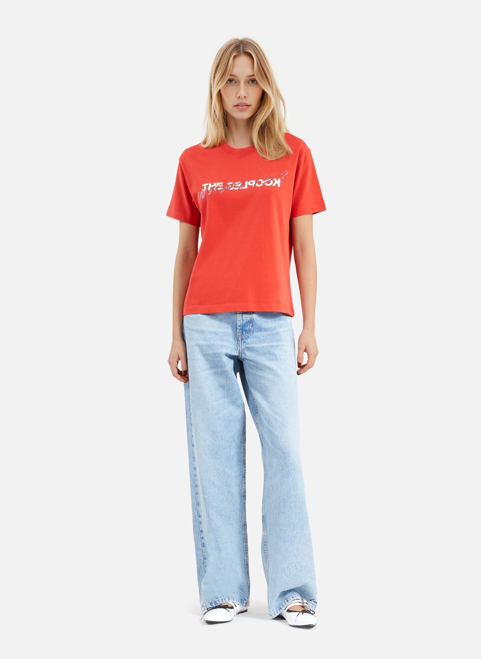 Camisetas de manga corta FTSC30027K mujer rojo The Kooples Camisetas de manga corta FTSC30027K mujer rojo RED01