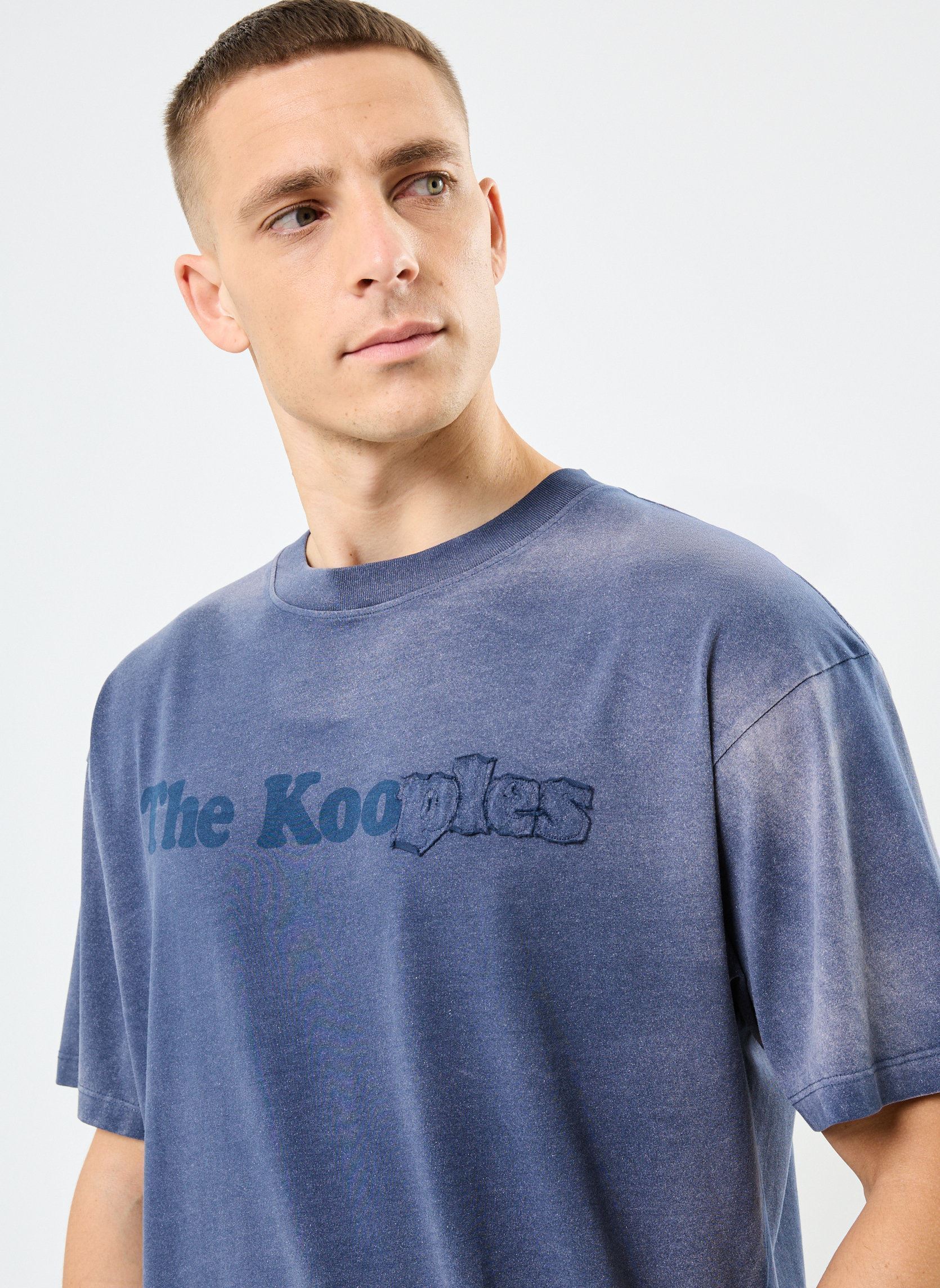 Tee-shirts manches courtes HTSC30022K homme bleu The Kooples Tee-shirts manches courtes HTSC30022K homme bleu NAV03