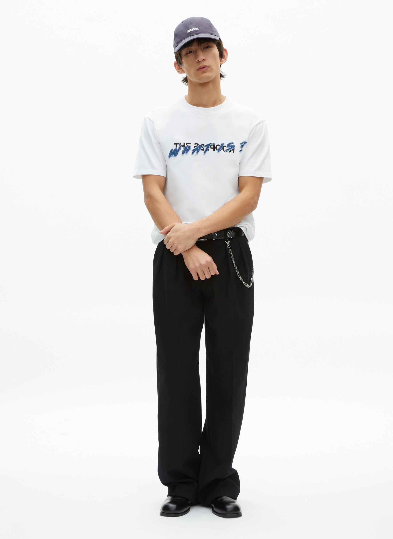 Tee-shirts manches courtes HTSC30049K blanc The Kooples Tee-shirts manches courtes HTSC30049K blanc WHI01