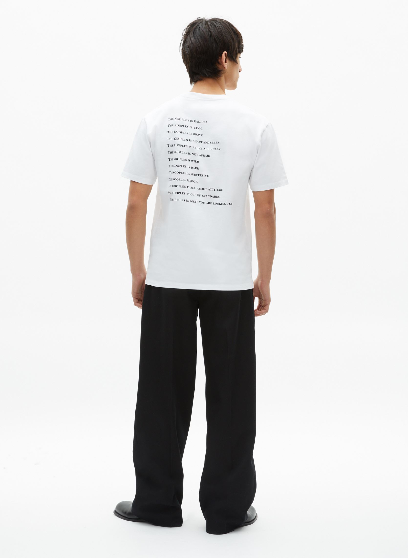Tee-shirts manches courtes HTSC30049K blanc The Kooples Tee-shirts manches courtes HTSC30049K blanc WHI01