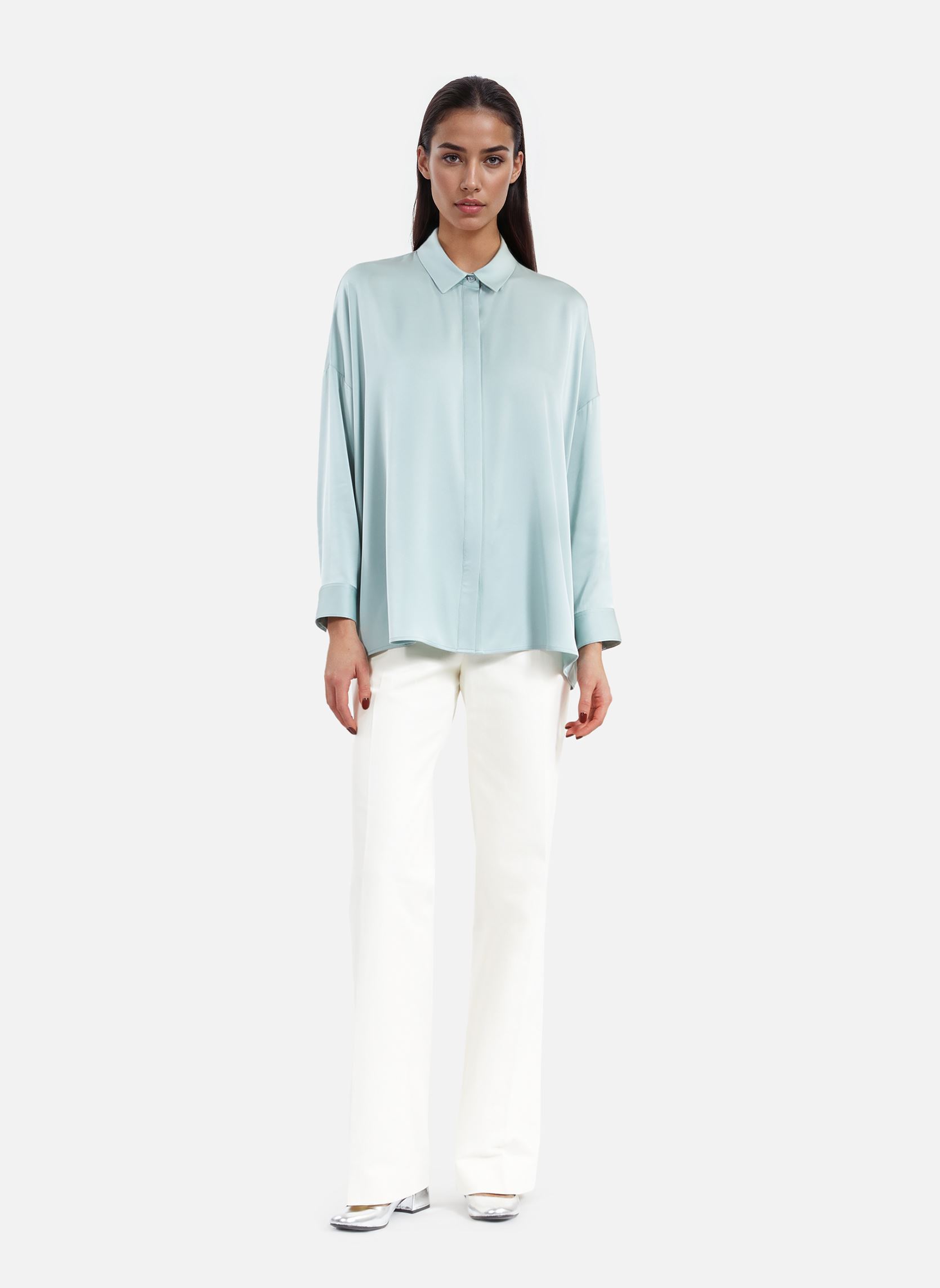 Langarm-Hemden FCCL30032K damen blau The Kooples Langarm-Hemden FCCL30032K damen blau BLU66