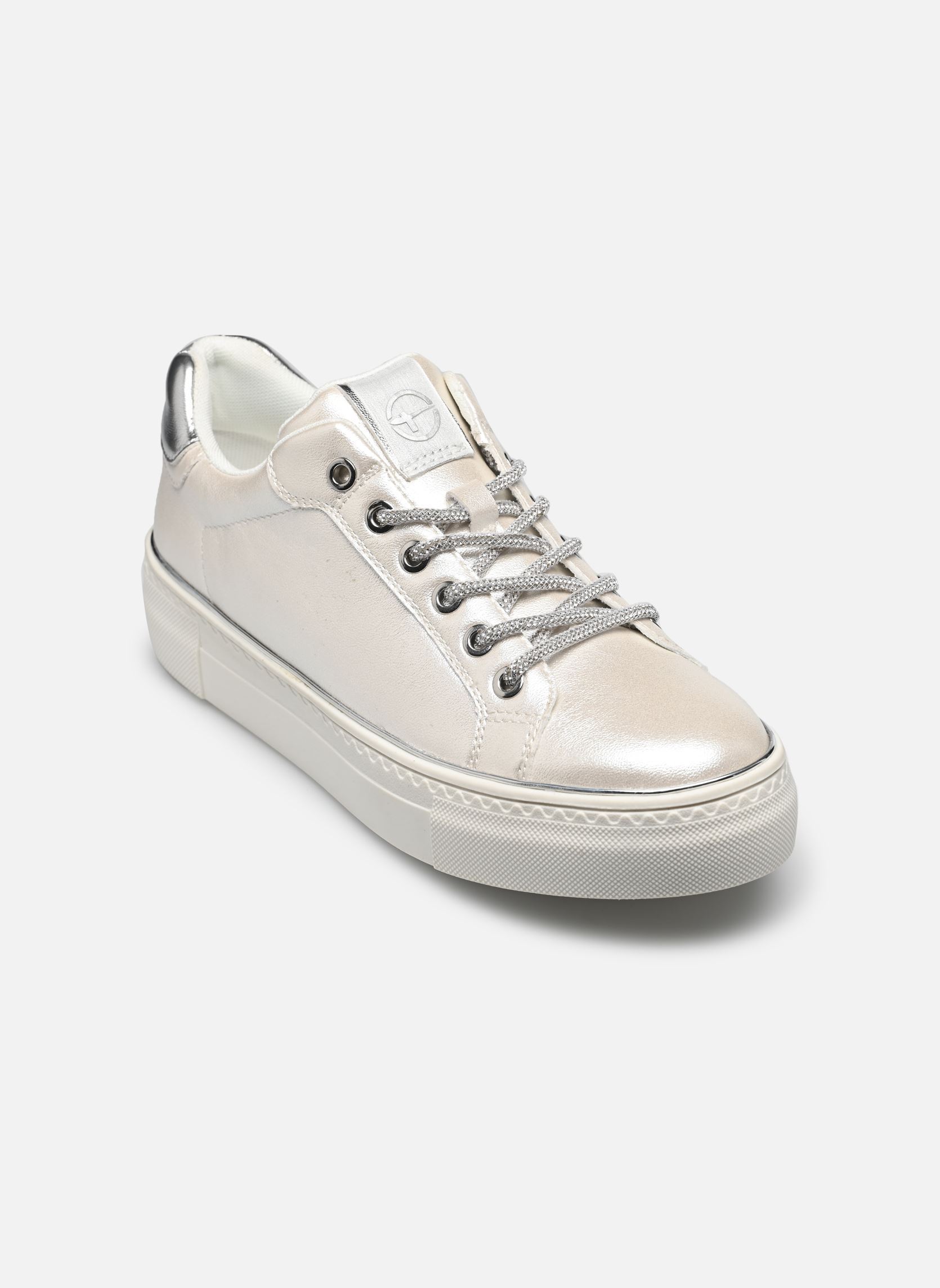 Niedrige Sneaker 23751-44 damen silber Tamaris Niedrige Sneaker 23751-44 damen silber WHITE PEARL