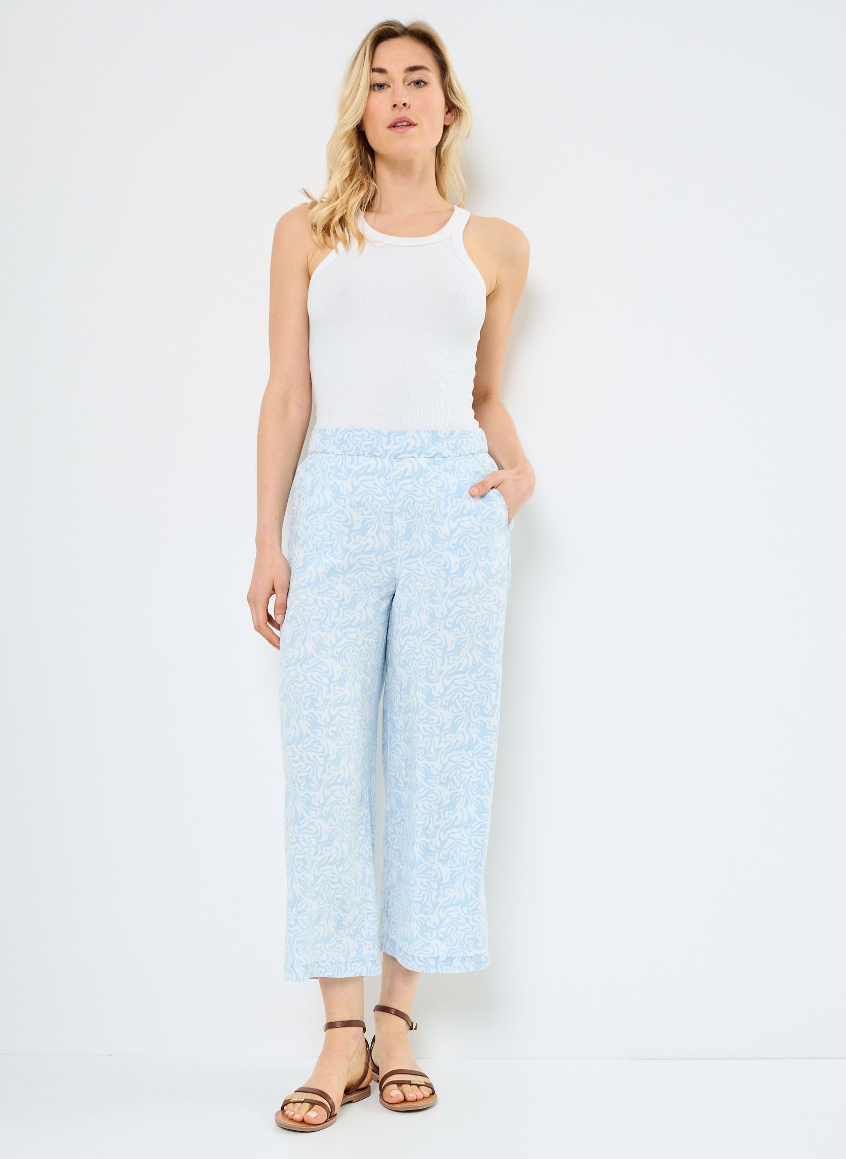 Pantalons larges VMBREE MR WIDE TENCEL CULOTTE GA NOOS femme bleu Vero Moda Pantalons larges VMBREE MR WIDE TENCEL CULOTTE GA NOOS femme bleu Light Blue Denim