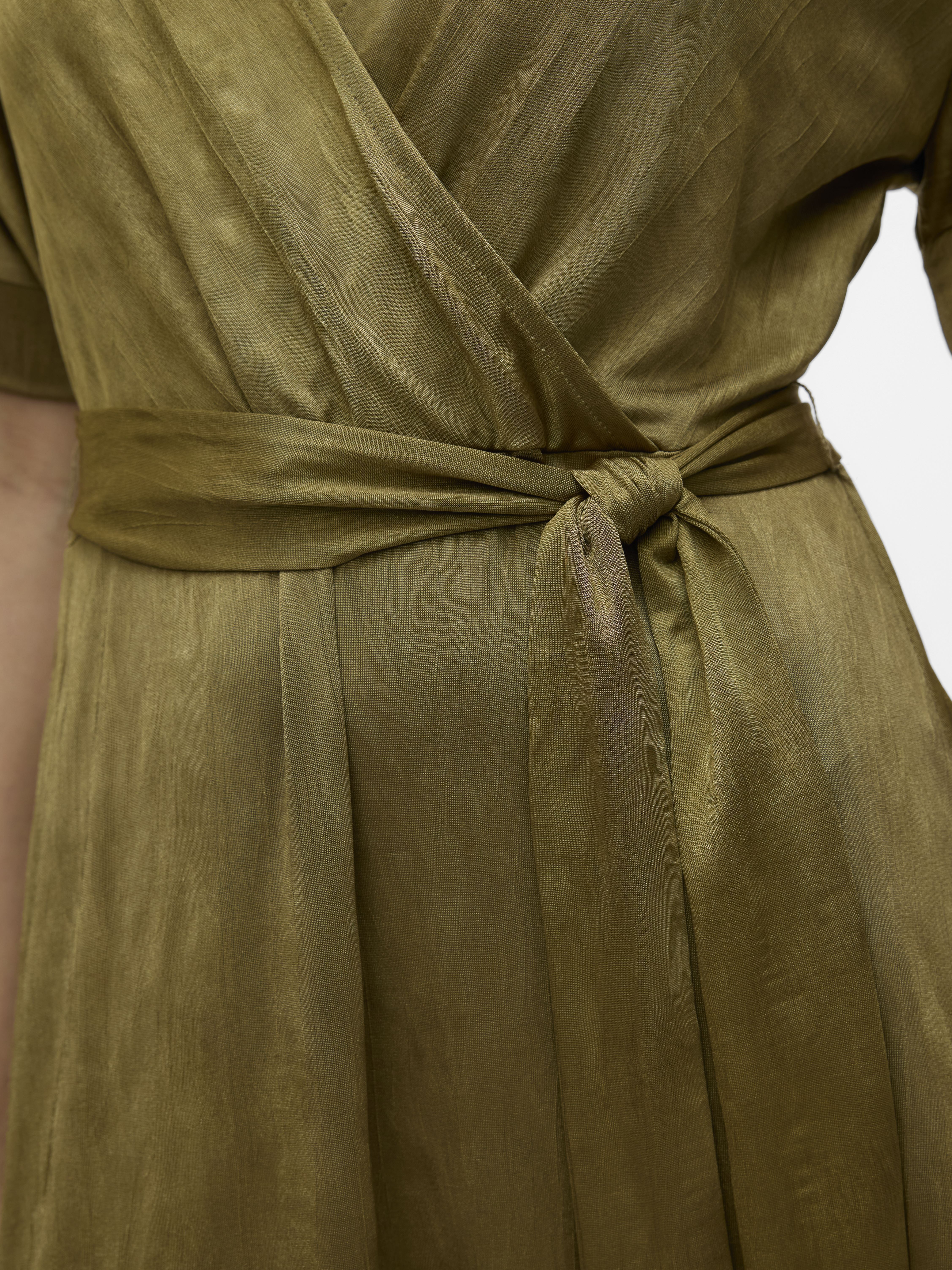 Vestiti lunghi VMCABINA C/S V-NECK 7/8 DRESS JRS LCS donna verde Vero Moda Vestiti lunghi VMCABINA C/S V-NECK 7/8 DRESS JRS LCS donna verde GOTHIC OLIVE