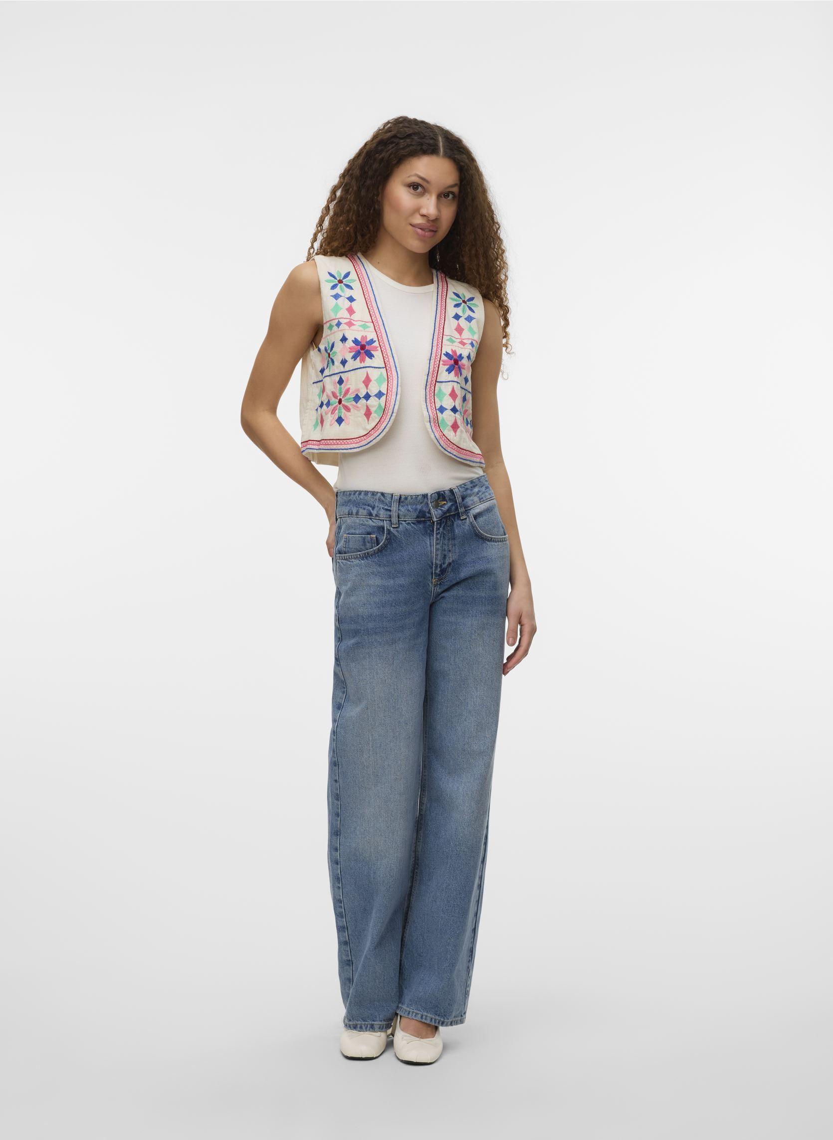 Chalecos VMCEULA S/L WAISTCOAT WVN LCS mujer beige Vero Moda Chalecos VMCEULA S/L WAISTCOAT WVN LCS mujer beige Birch