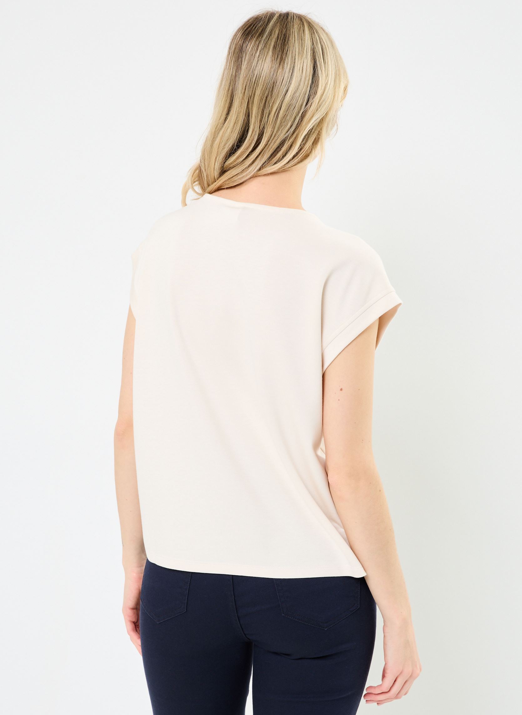 Hemdjes VMCOFTA S/L SWEAT TOP JRS BTQ GA dames beige Vero Moda Hemdjes VMCOFTA S/L SWEAT TOP JRS BTQ GA dames beige Ecru