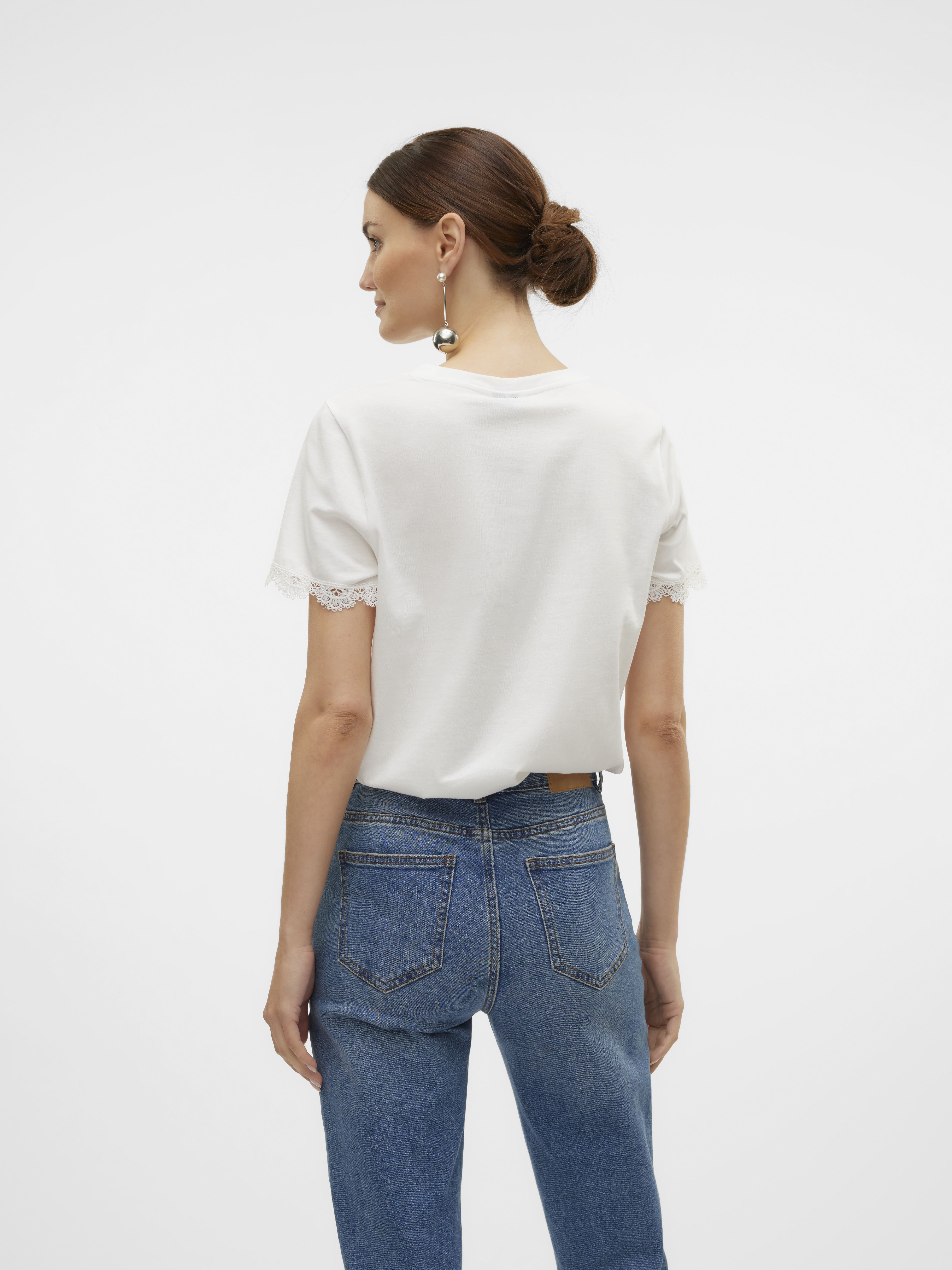 T-shirt a maniche corte VMHANNE FRANCIS SS TOP BOX JRS GA SLEEVE donna bianco Vero Moda T-shirt a maniche corte VMHANNE FRANCIS SS TOP BOX JRS GA SLEEVE donna bianco Snow white