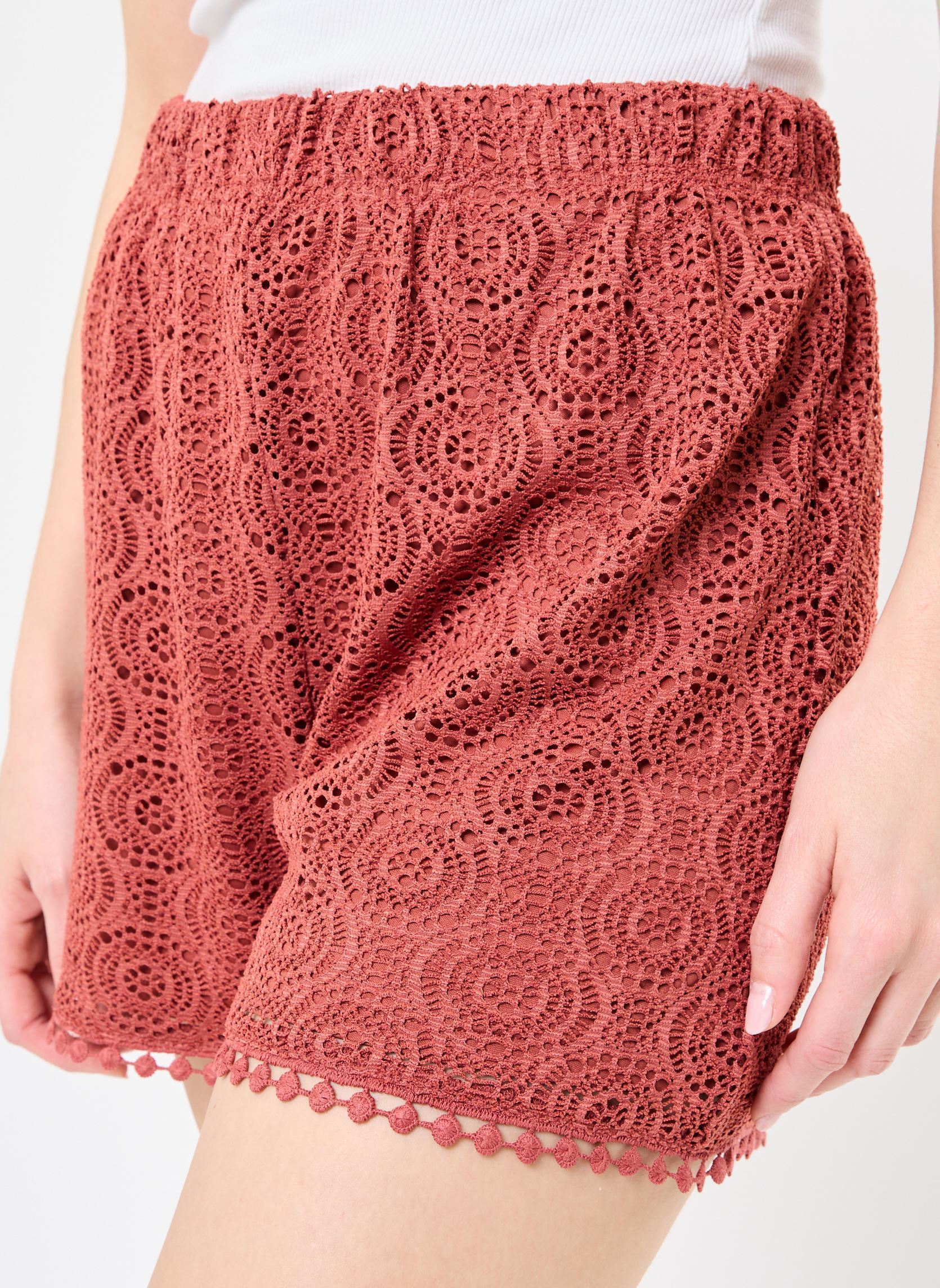 Shorts VMMAYA HW SHORT SHORTS JRS VO femme rouge Vero Moda Shorts VMMAYA HW SHORT SHORTS JRS VO femme rouge Marsala