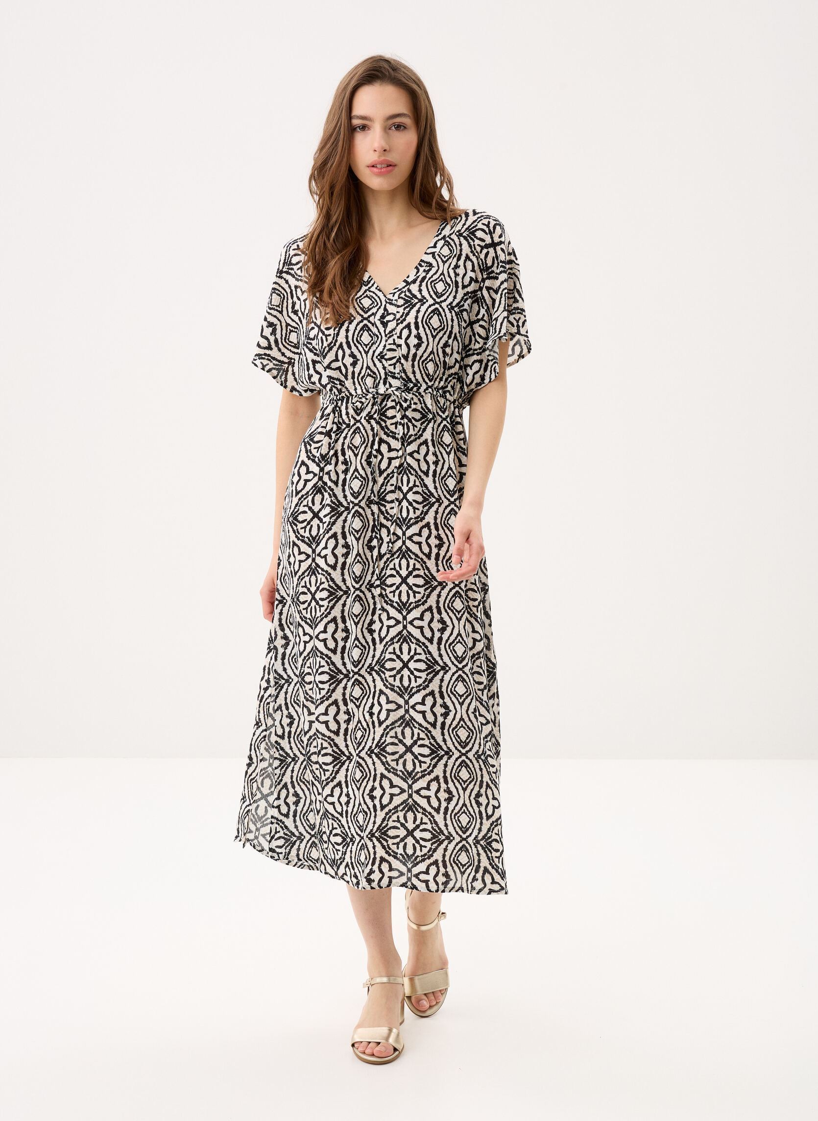 Lange Kleider VMMENNY SS 7/8 KAFTAN WVN GA damen beige Vero Moda Lange Kleider VMMENNY SS 7/8 KAFTAN WVN GA damen beige Birch