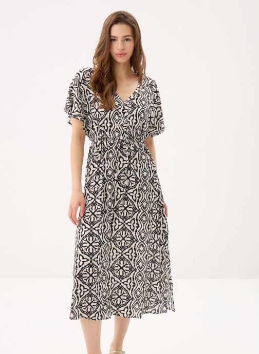 Vero Moda Robes longues VMMENNY SS 7/8 KAFTAN WVN GA femme beige