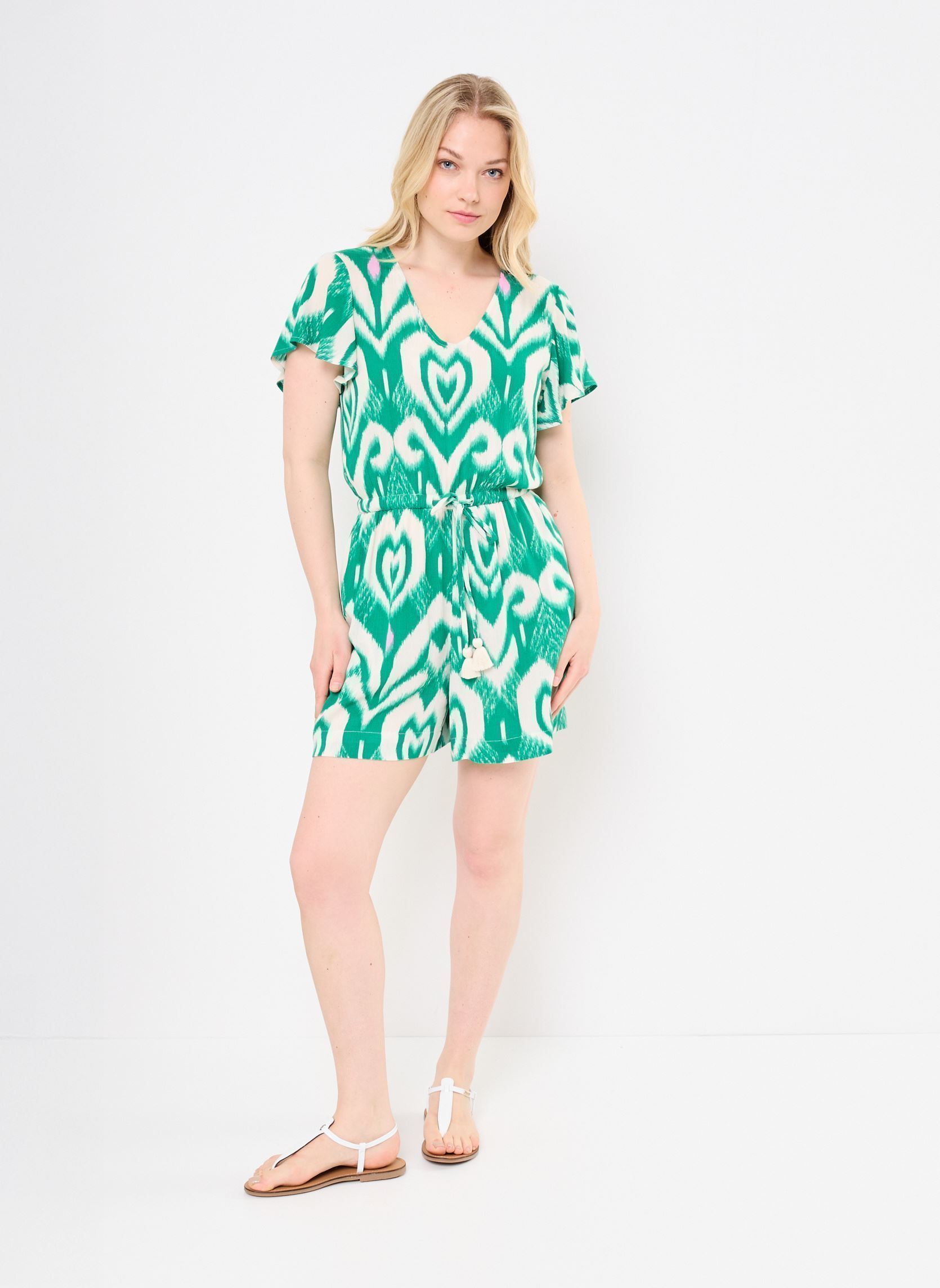 Korte broekpak VMMENNY SS PLAYSUIT WVN GA dames groen Vero Moda Korte broekpak VMMENNY SS PLAYSUIT WVN GA dames groen Bosphorus