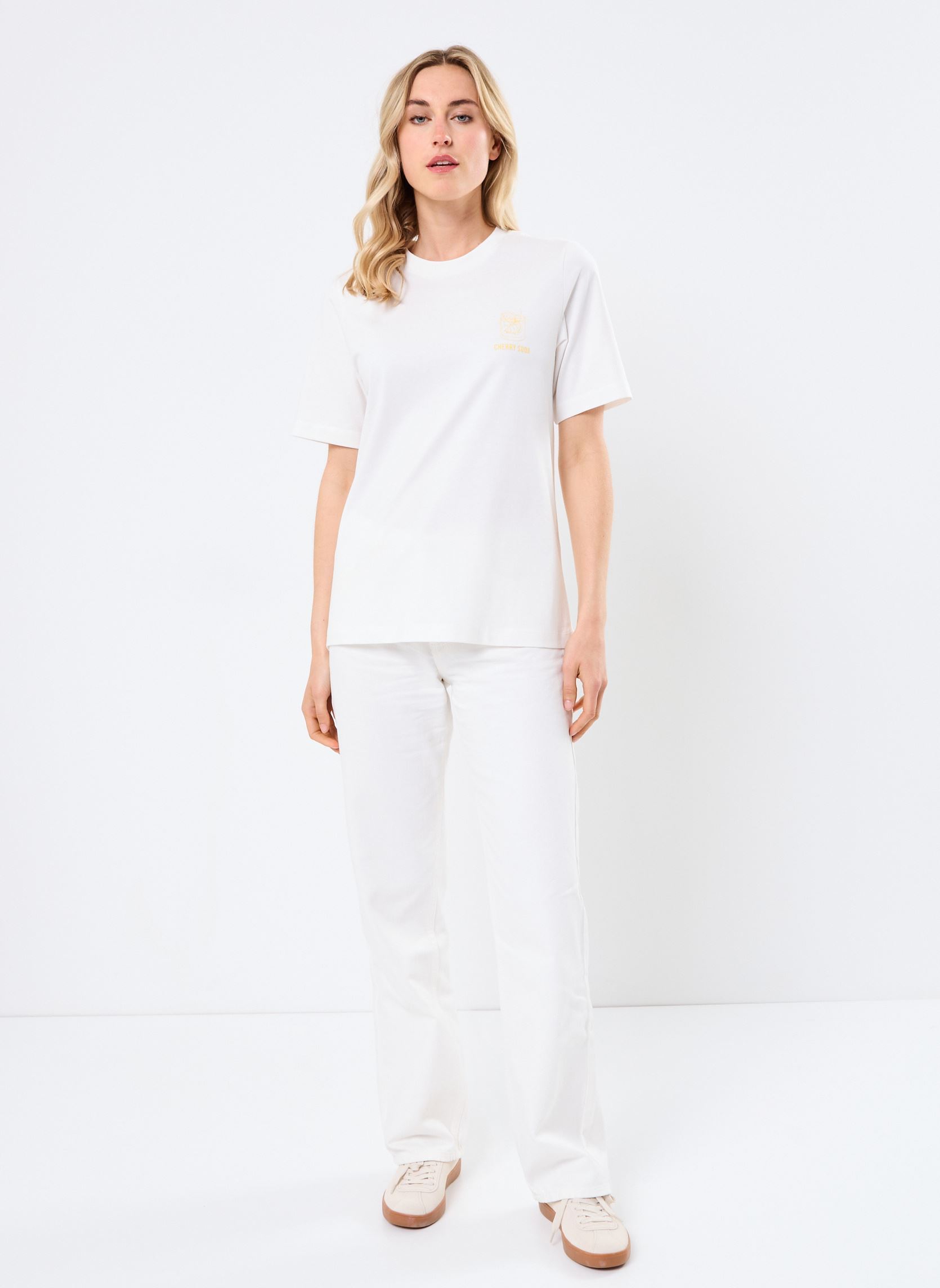 T-shirt a maniche corte VMSANNE DEMI SS TOP BOX JRS GA donna bianco Vero Moda T-shirt a maniche corte VMSANNE DEMI SS TOP BOX JRS GA donna bianco Snow white