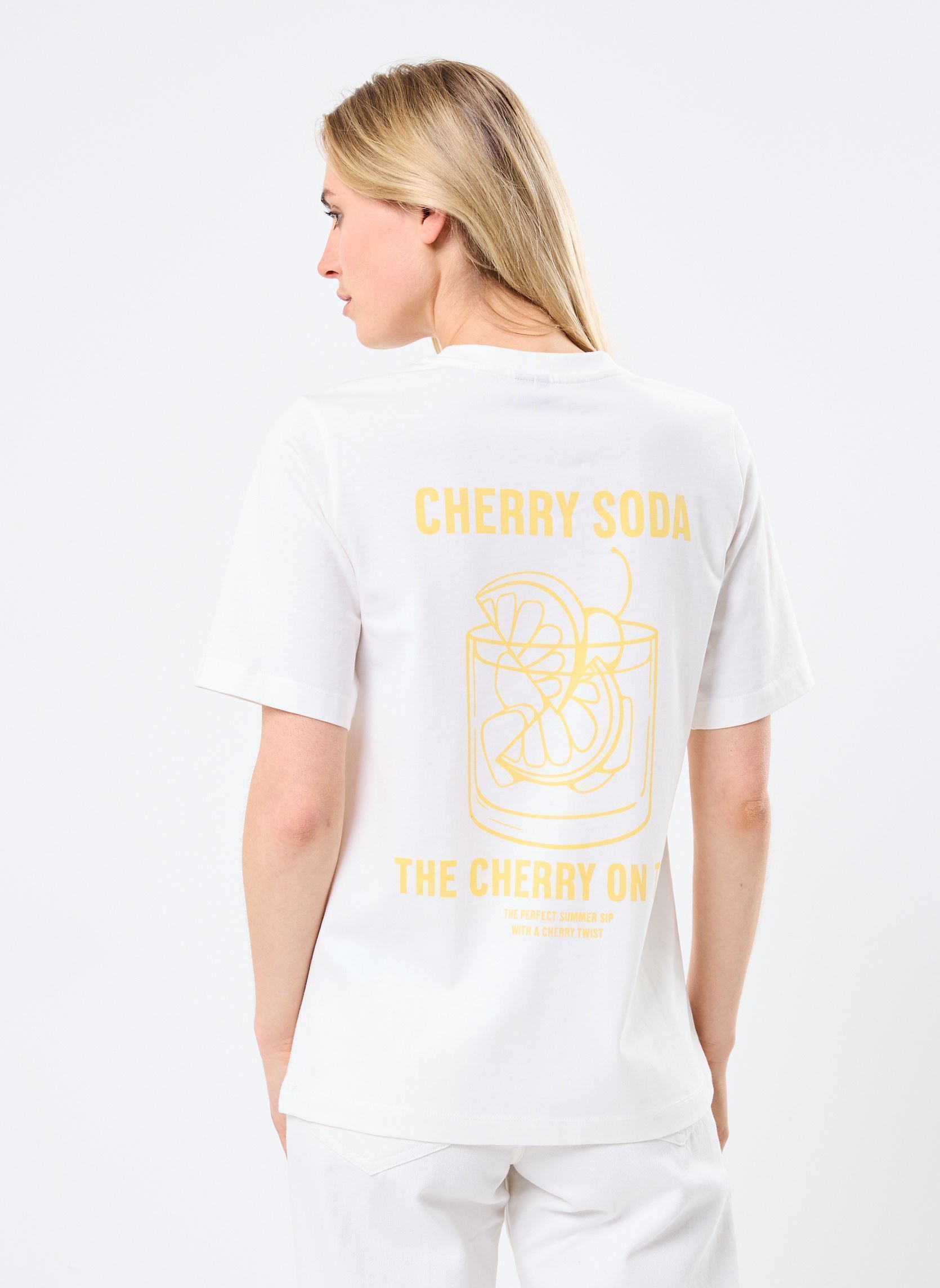 T-shirt a maniche corte VMSANNE DEMI SS TOP BOX JRS GA donna bianco Vero Moda T-shirt a maniche corte VMSANNE DEMI SS TOP BOX JRS GA donna bianco Snow white