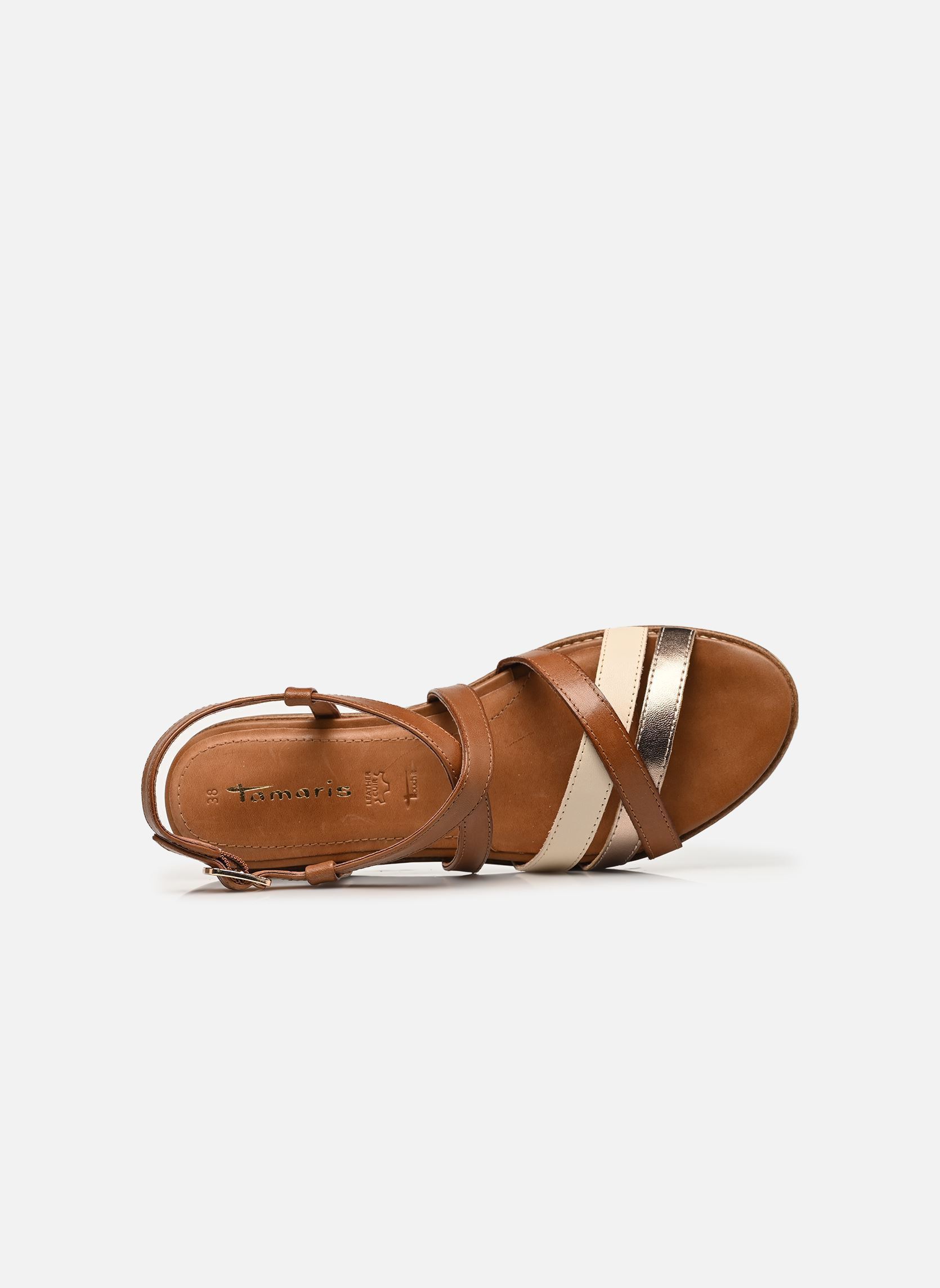 Keil- und Plateausandalen 28237-44 damen braun Tamaris Keil- und Plateausandalen 28237-44 damen braun COGNAC COMB