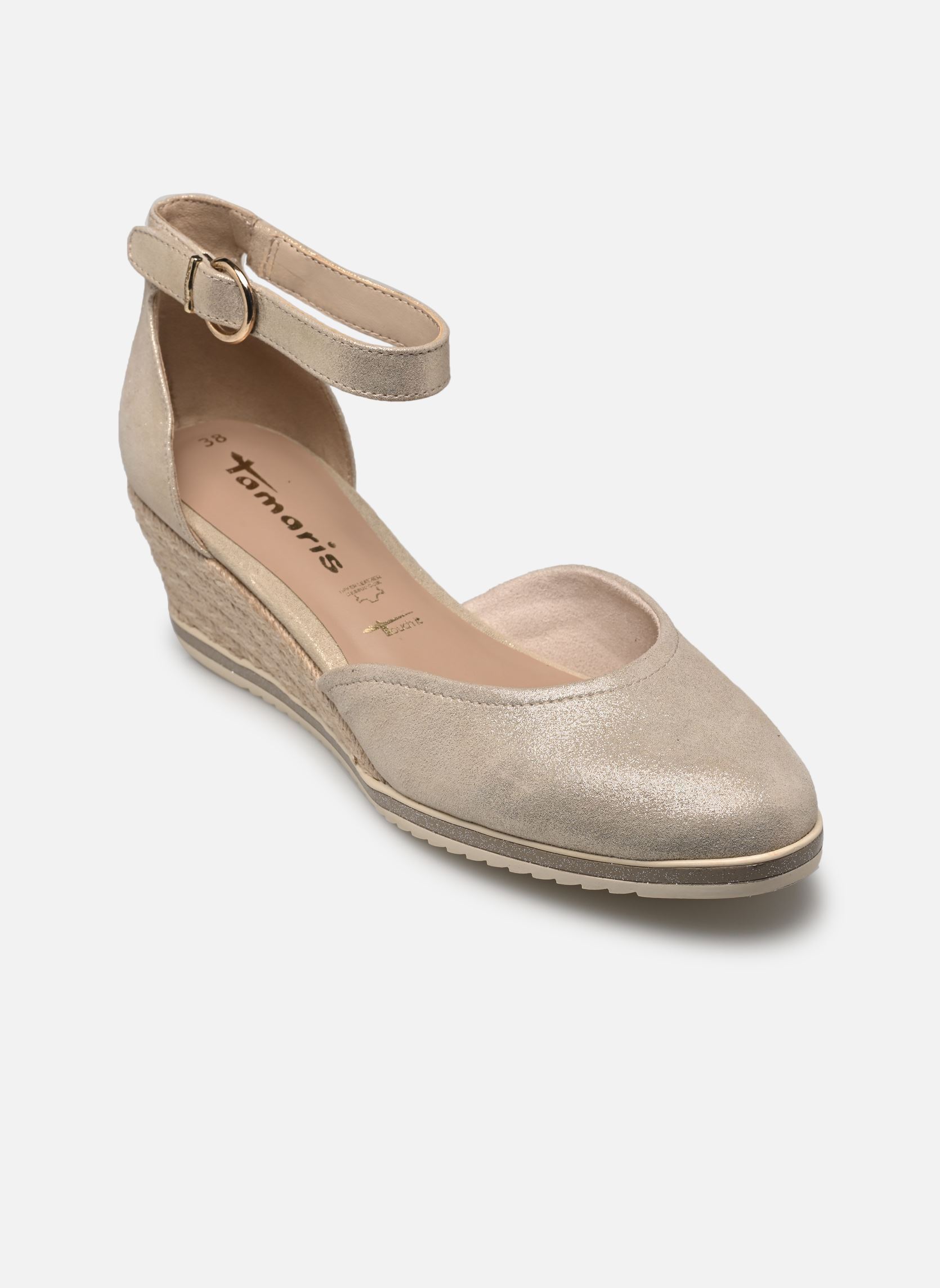 Sandali con zeppa e plateau 22309-42 donna oro e bronzo Tamaris Sandali con zeppa e plateau 22309-42 donna oro e bronzo CHAMPAGNE