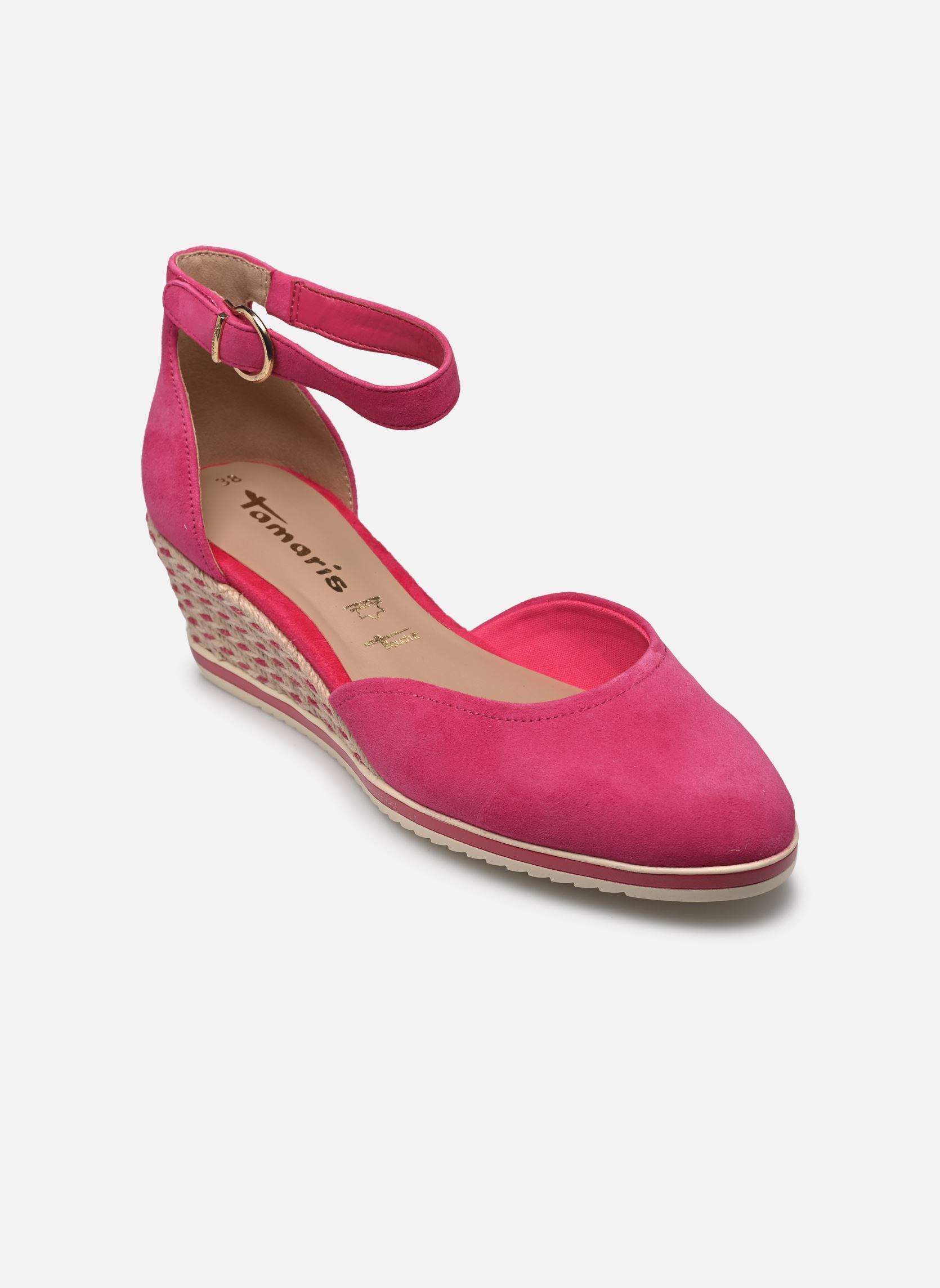 Sandales compensées et plateformes 22309-42 femme rose Tamaris Sandales compensées et plateformes 22309-42 femme rose FUXIA
