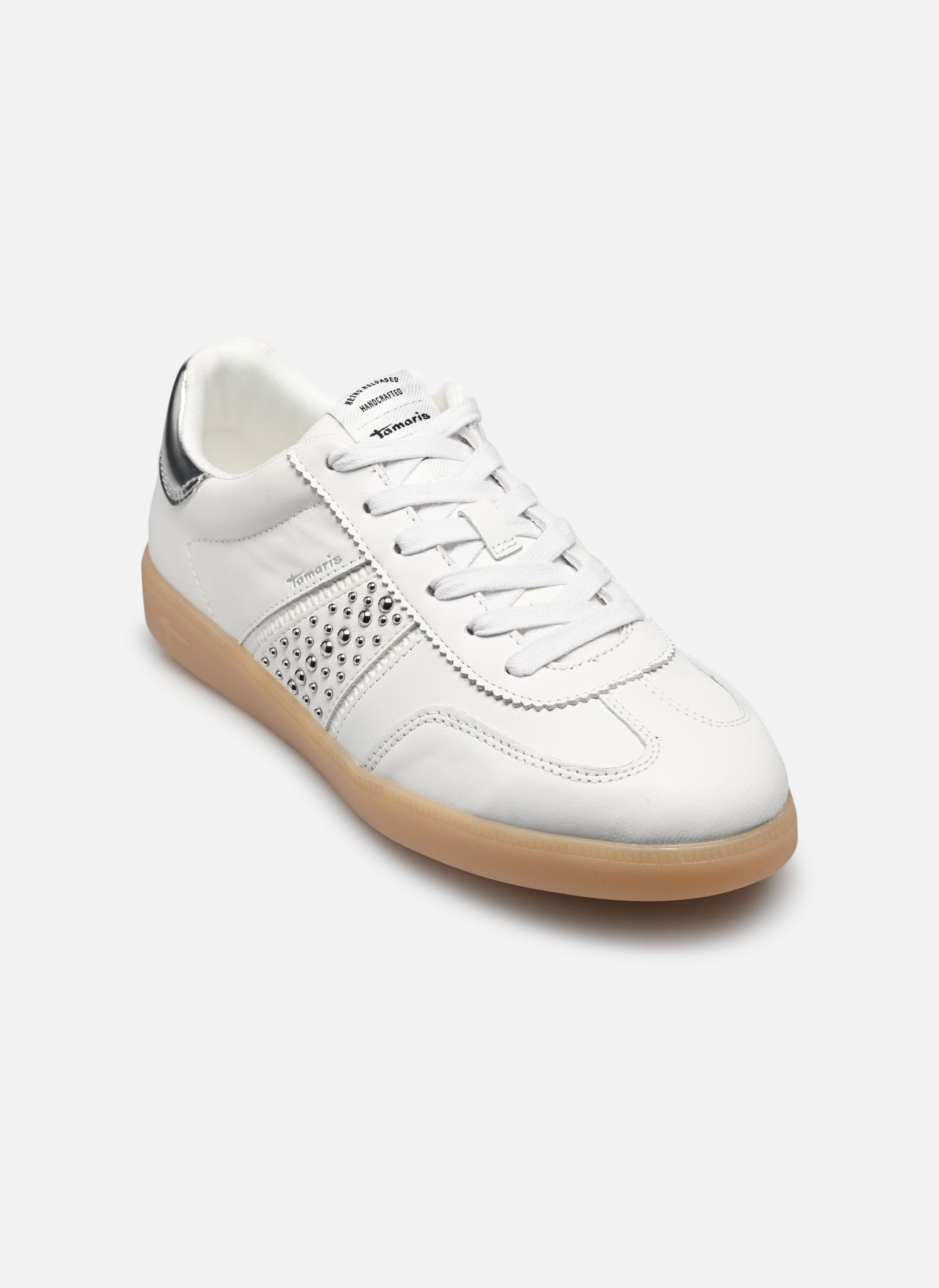 Niedrige Sneaker 23824-44 damen weiß Tamaris Niedrige Sneaker 23824-44 damen weiß WHITE/SILVER