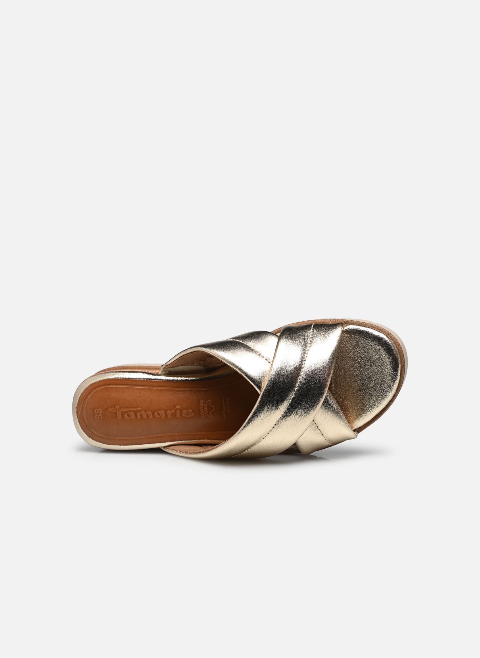 Pantoletten und Clogs 27233-44 damen gold und bronze Tamaris Pantoletten und Clogs 27233-44 damen gold und bronze LIGHT GOLD