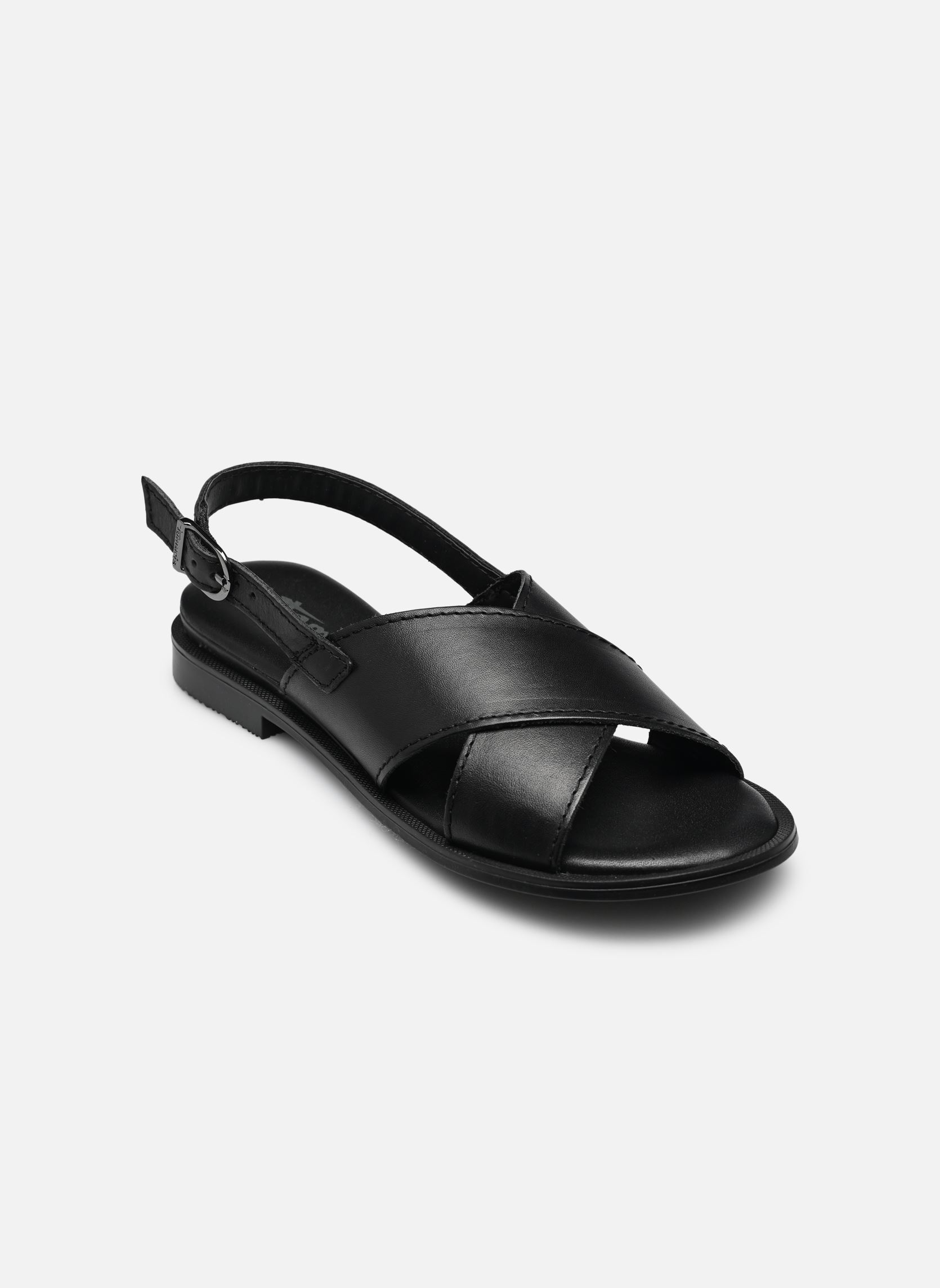 Sandales plates 28102-44 femme noir Tamaris Sandales plates 28102-44 femme noir BLACK LEATHER