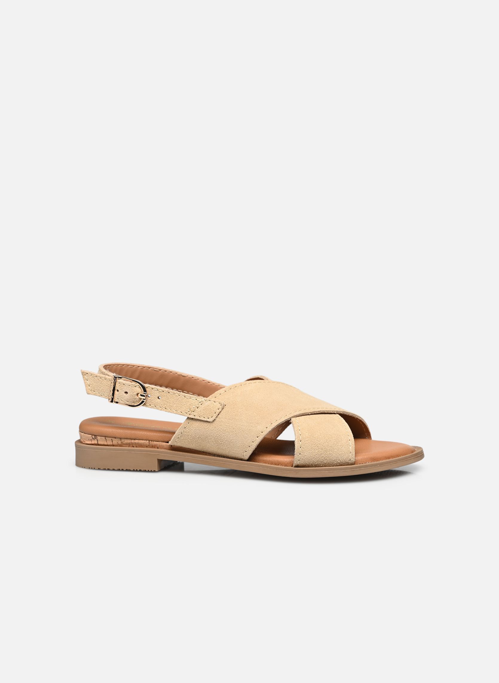 Platte sandalen 28102-44 dames beige Tamaris Platte sandalen 28102-44 dames beige BEIGE