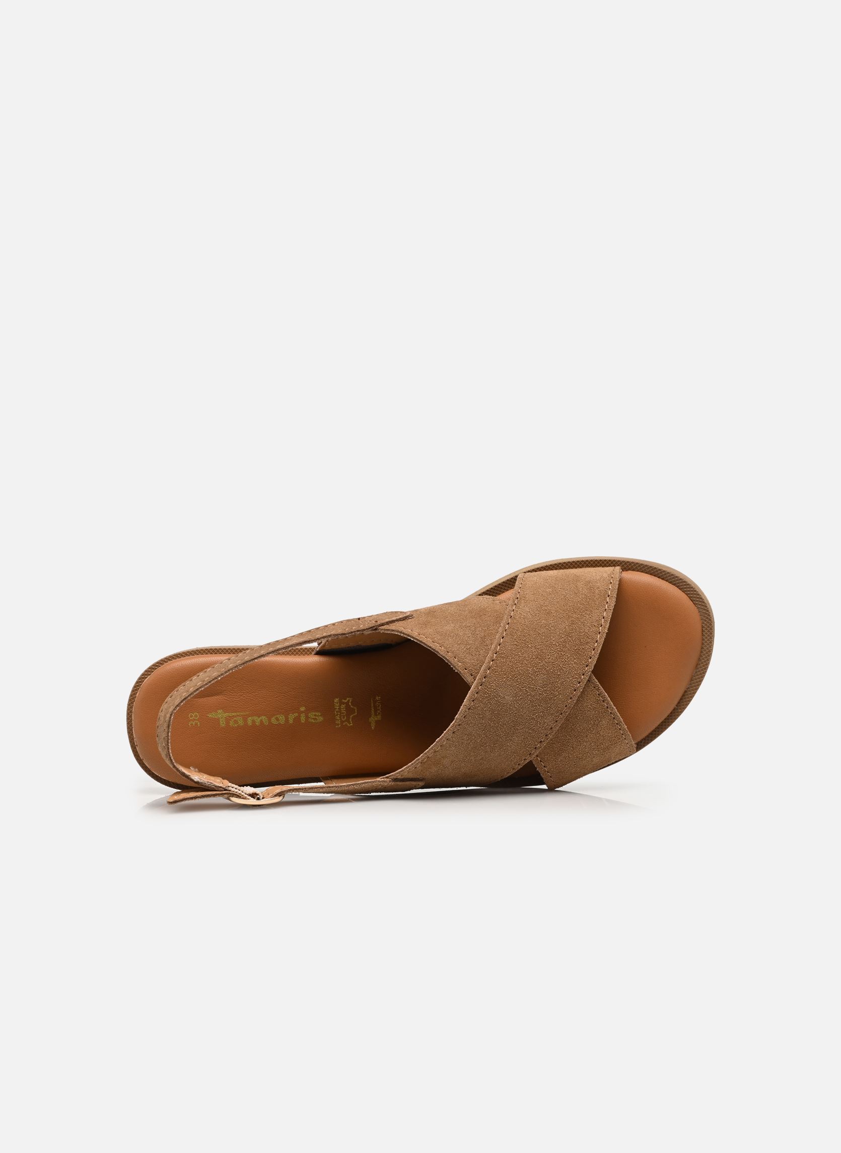 Sandales plates 28102-44 femme marron Tamaris Sandales plates 28102-44 femme marron BROWN